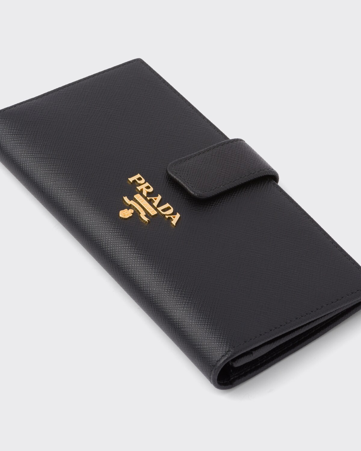 Black Large Saffiano Leather Wallet PRADA