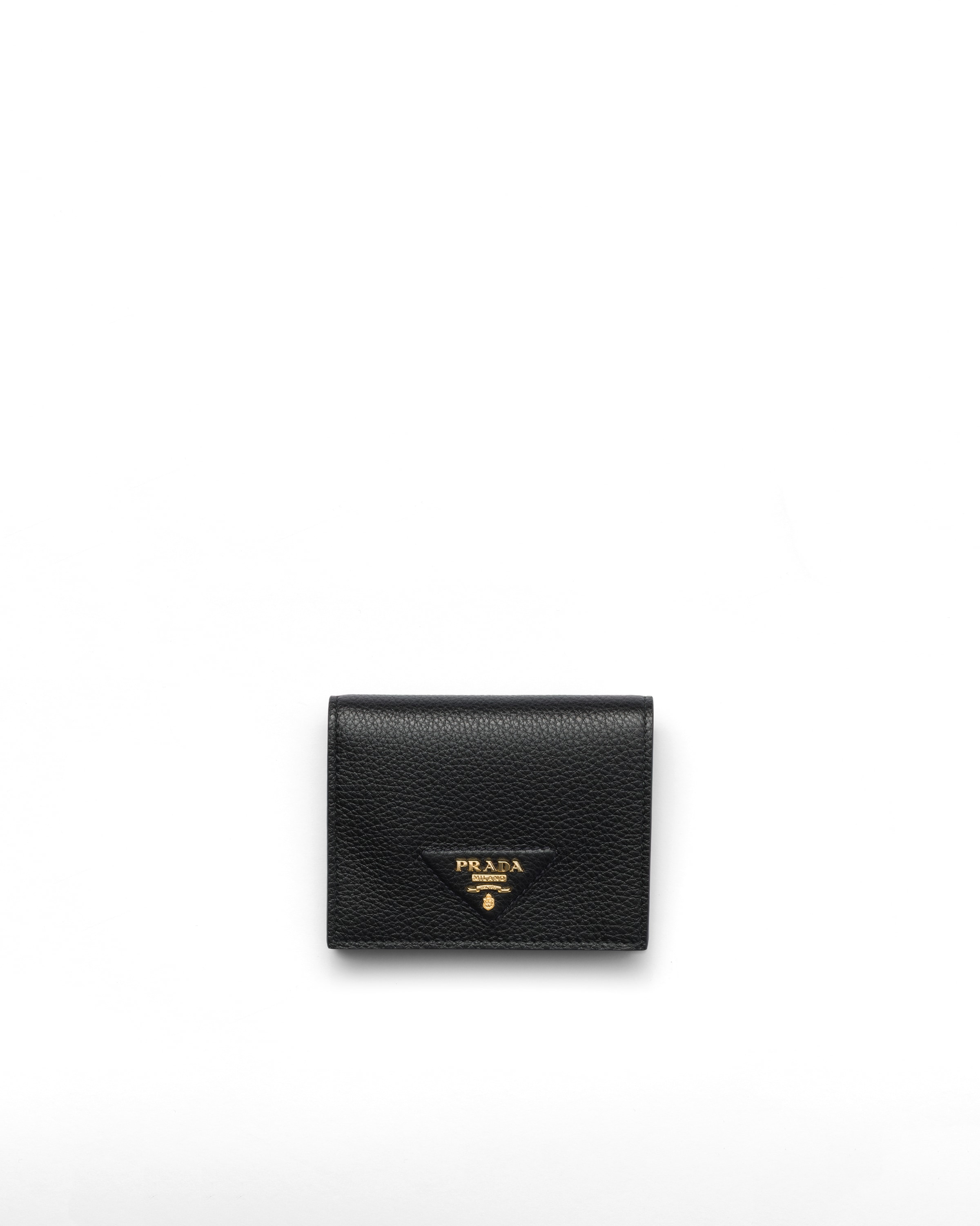 Prada Kleine Geldbörse Aus Leder, Damen, Schwarz