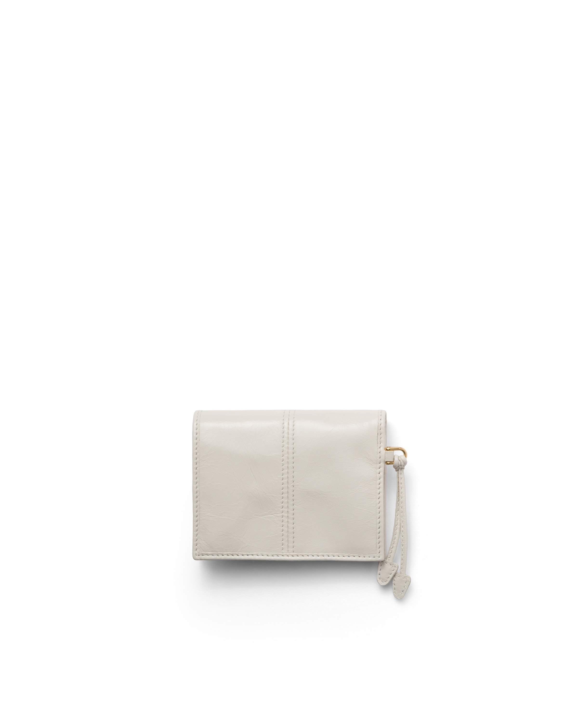 Prada Small Leather Wallet In White