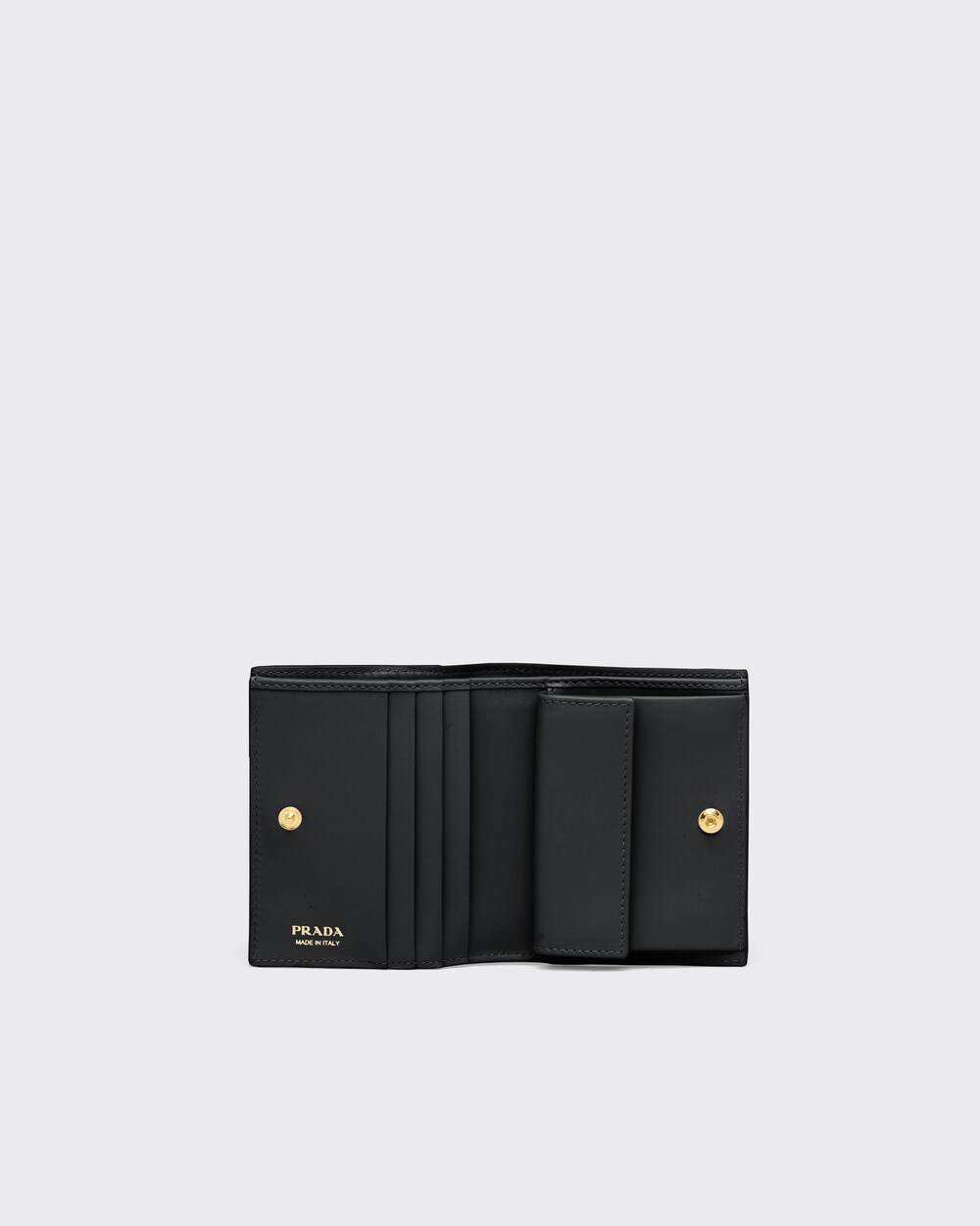 ブラック サフィアーノxスムースレザー 財布 | Prada ブラック サフィアーノxスムースレザー 財布 | Prada