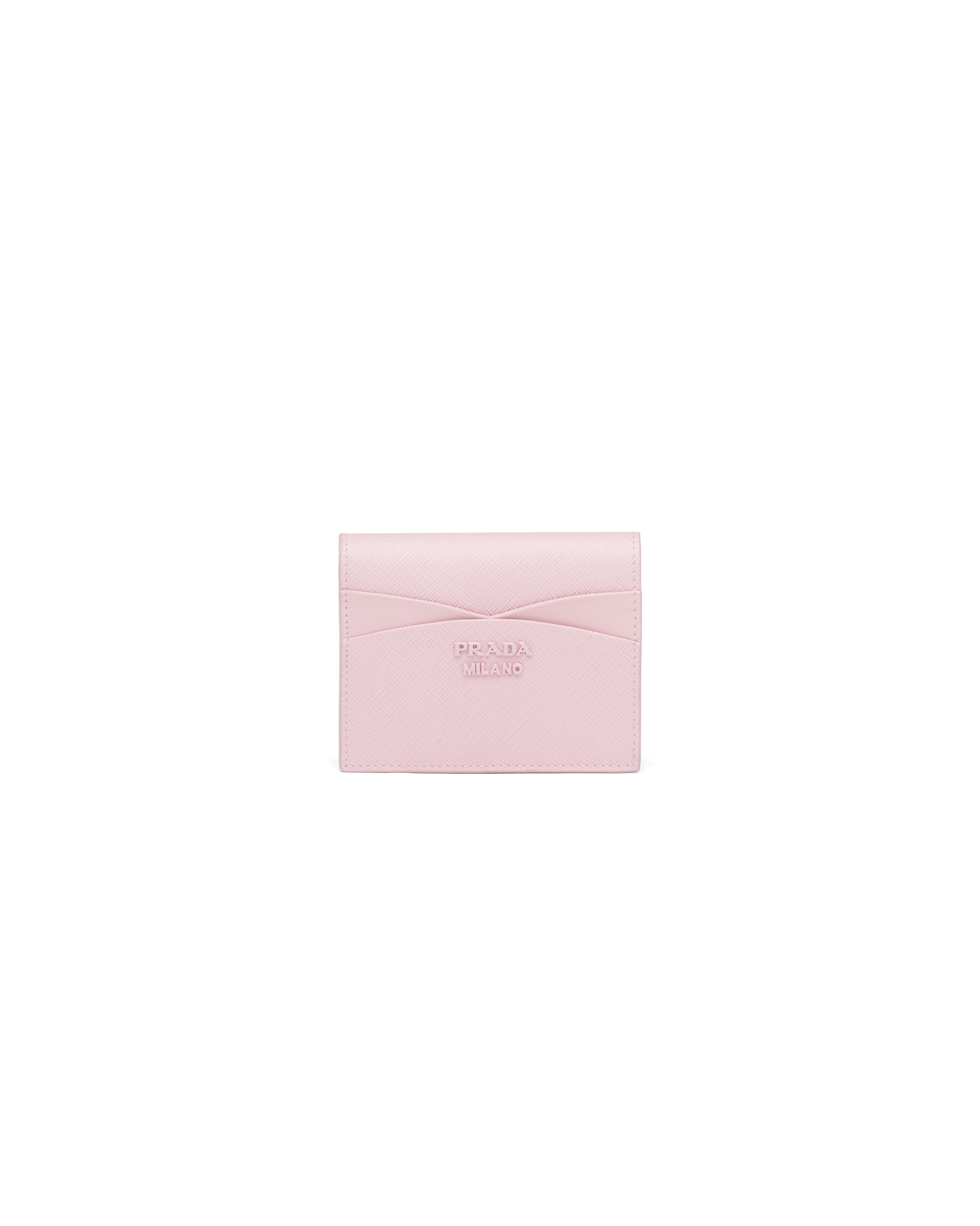 ピンク サフィアーノxスムースレザー 財布 | Prada