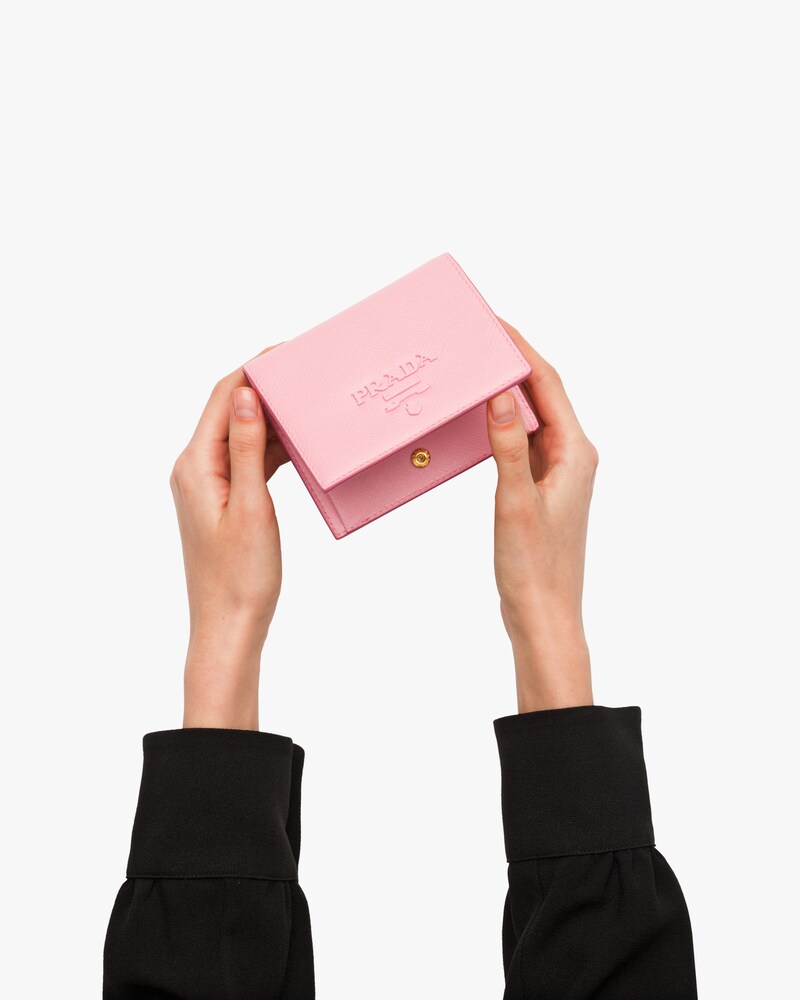 prada small wallet pink