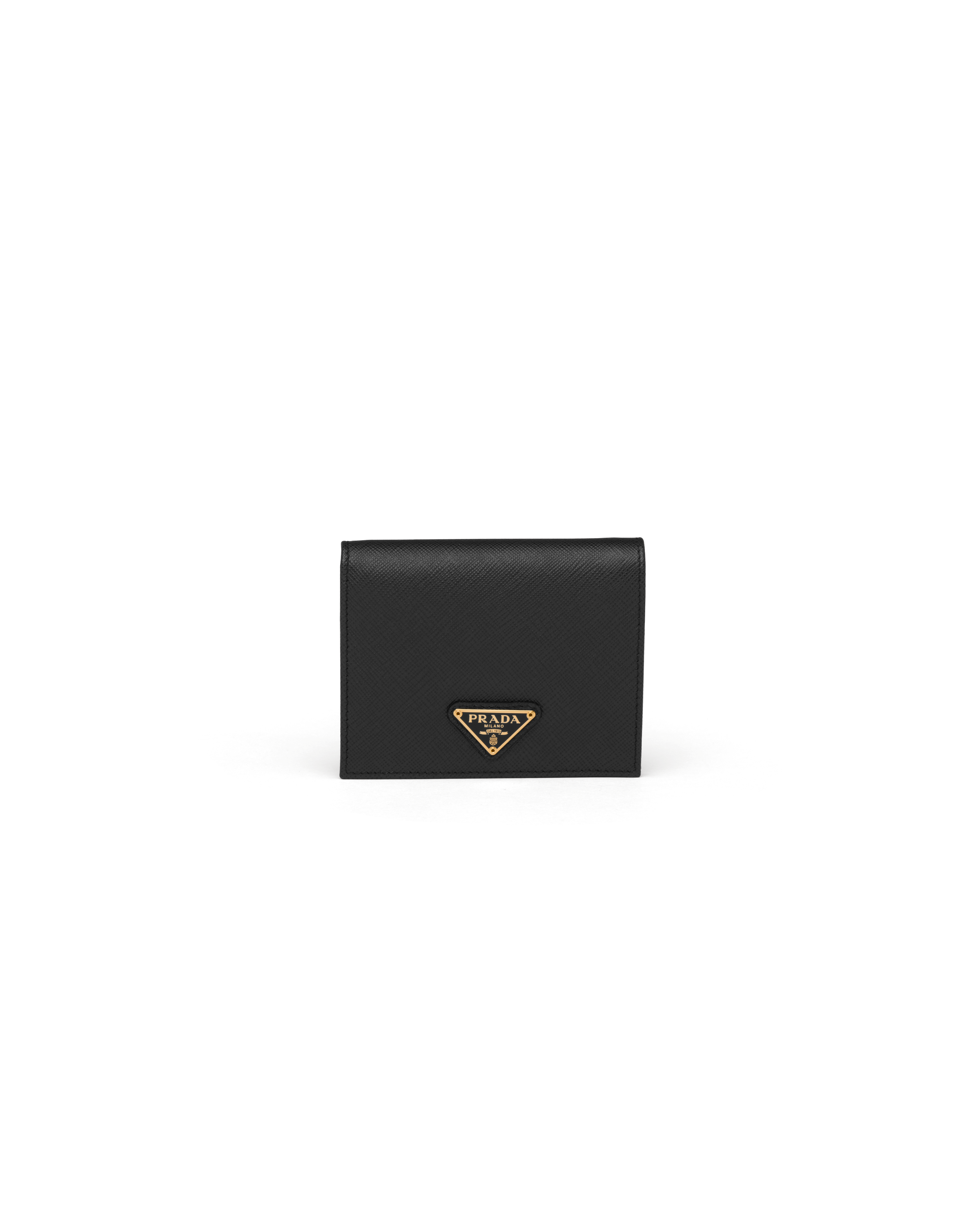 Black Small Saffiano Leather Wallet PRADA