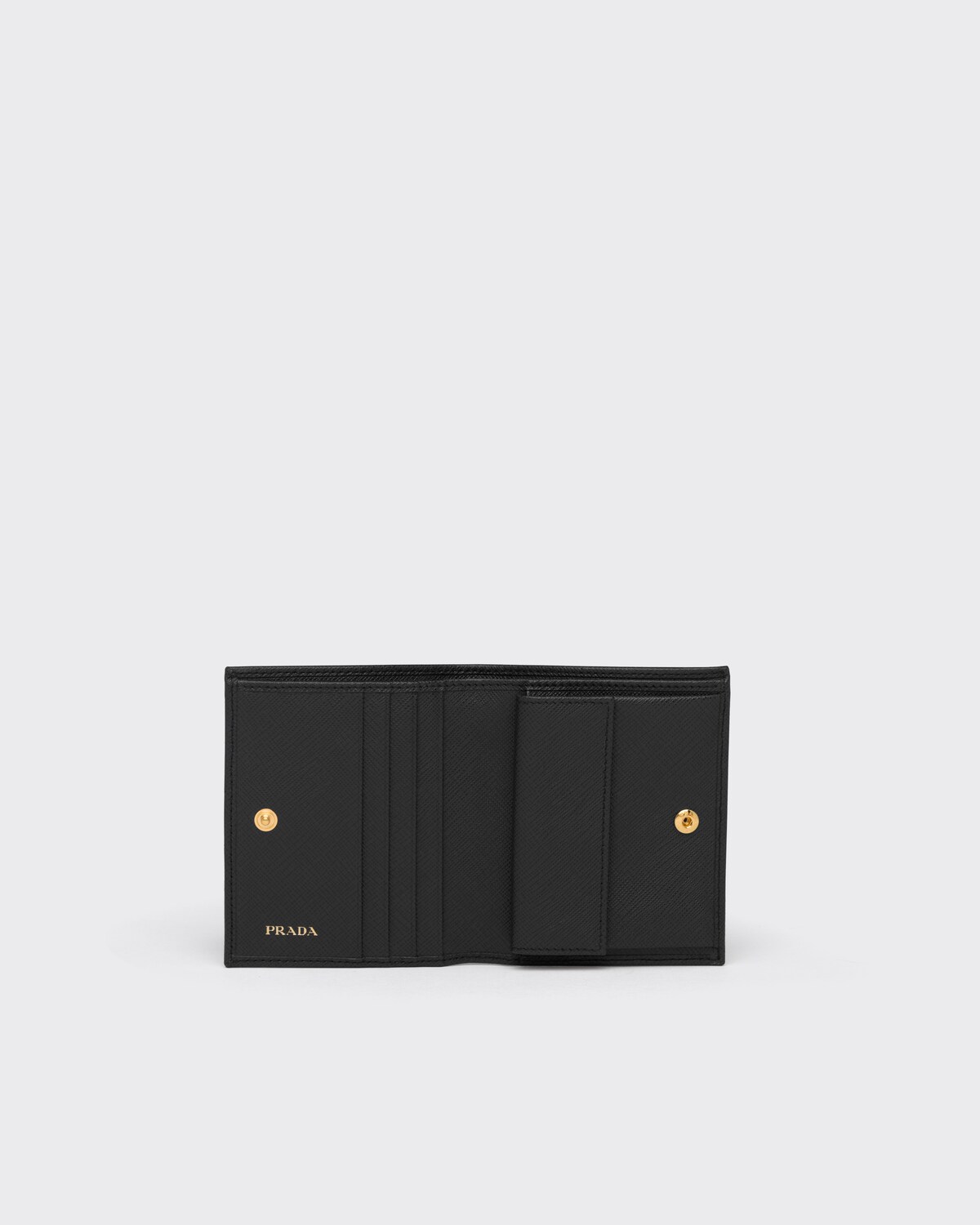 Black Small Saffiano Leather Wallet | PRADA