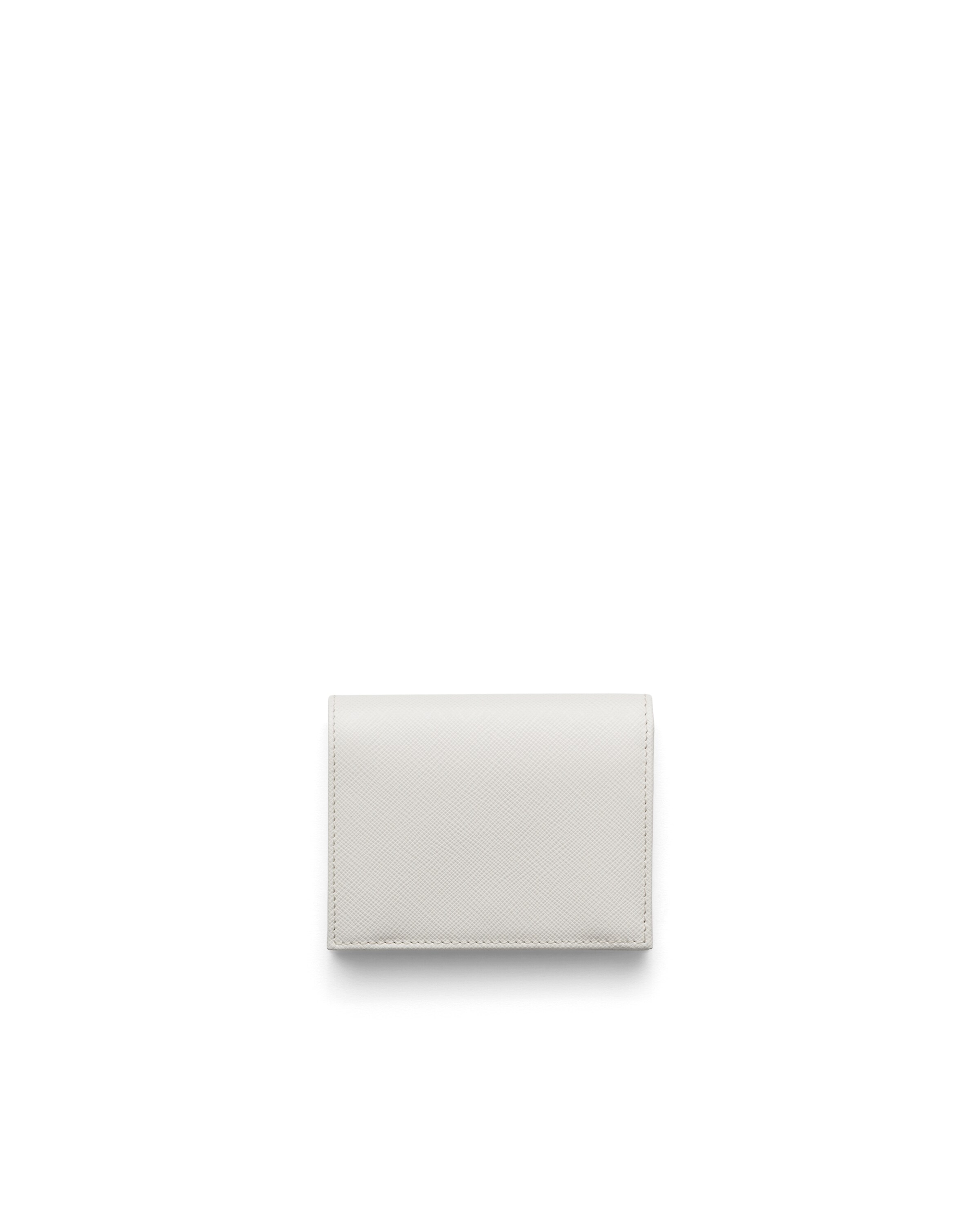 Prada Small Saffiano Leather Wallet In White