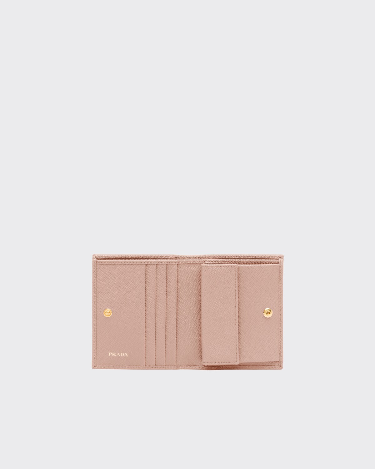 Powder Pink Small Saffiano Leather Wallet | PRADA