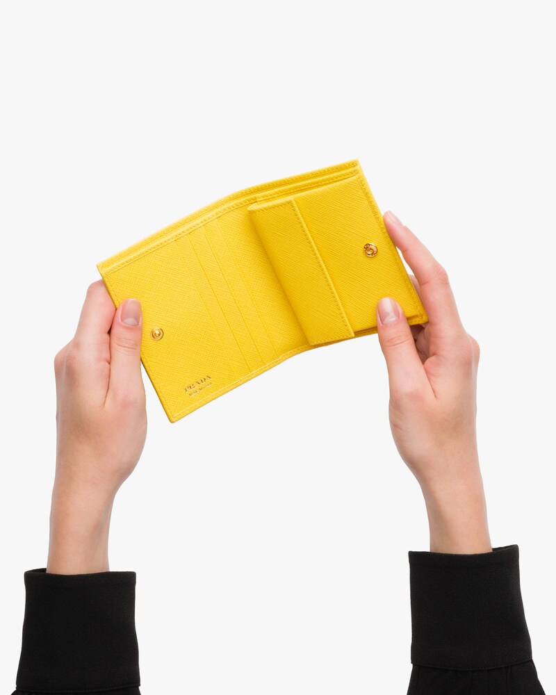 prada yellow wallet