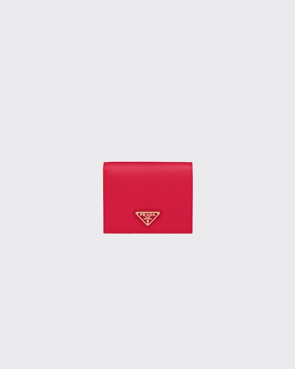 Burgundy Large Saffiano Leather Wallet | PRADA