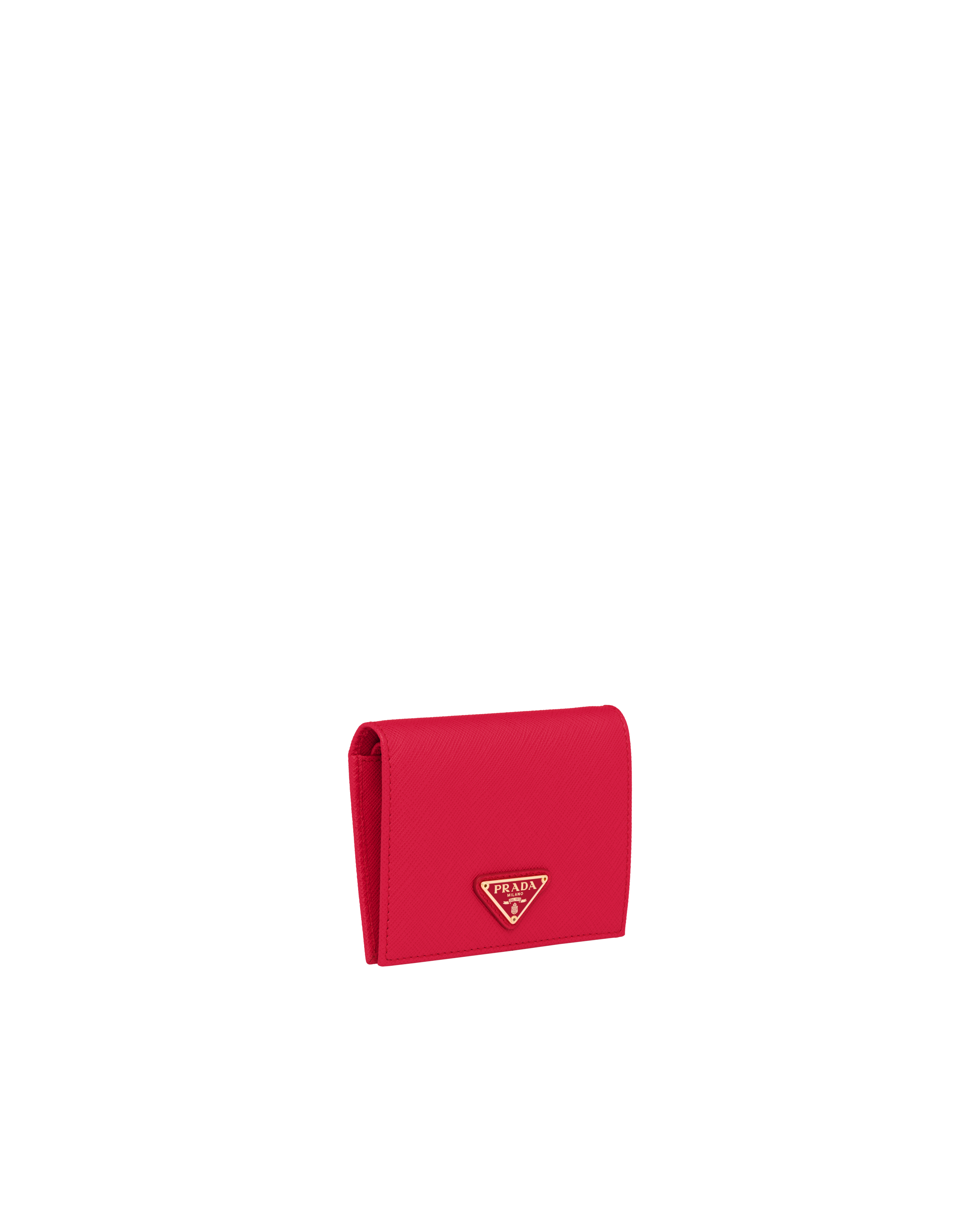 Small saffiano leather wallet prada store