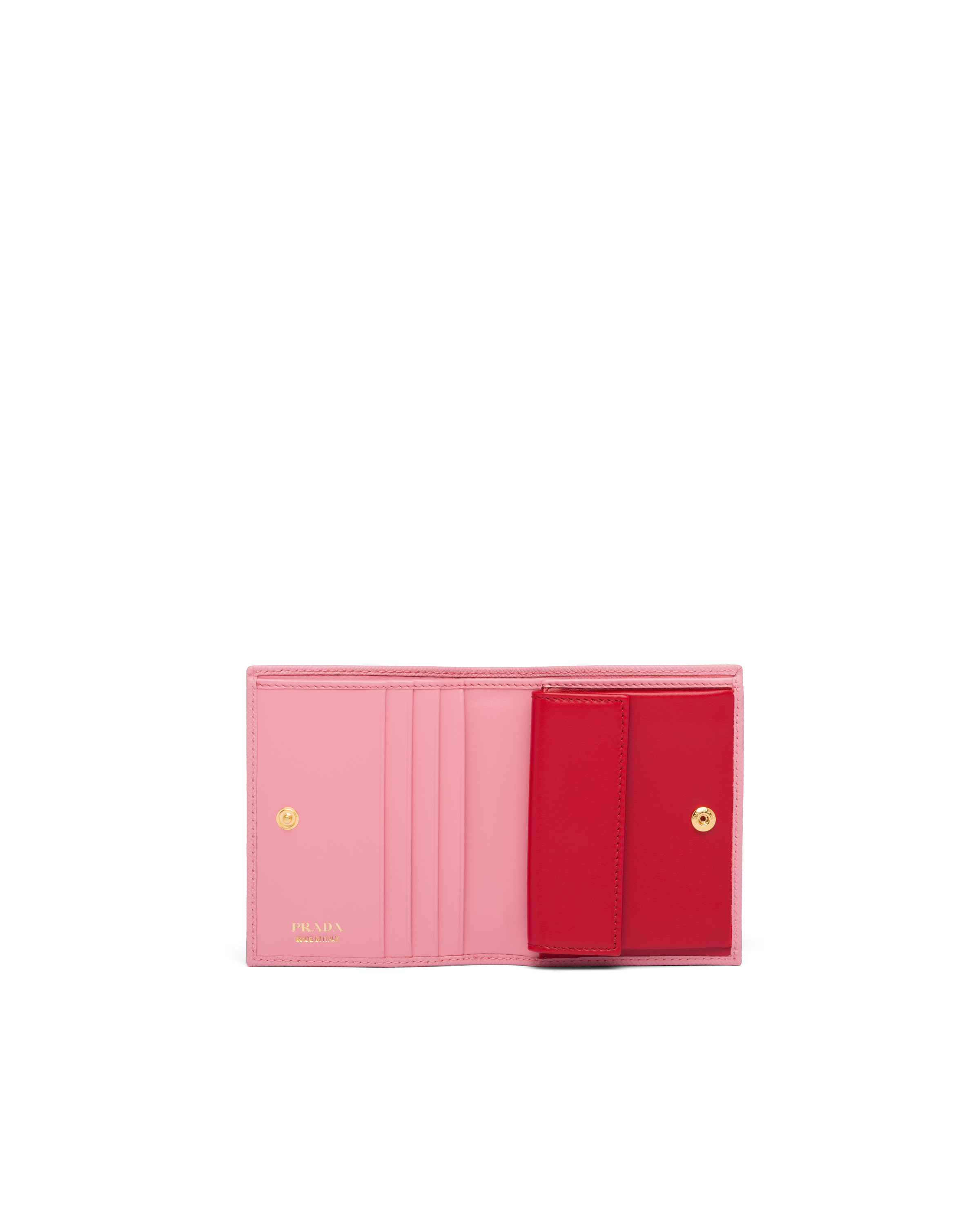 prada saffiano wallet red