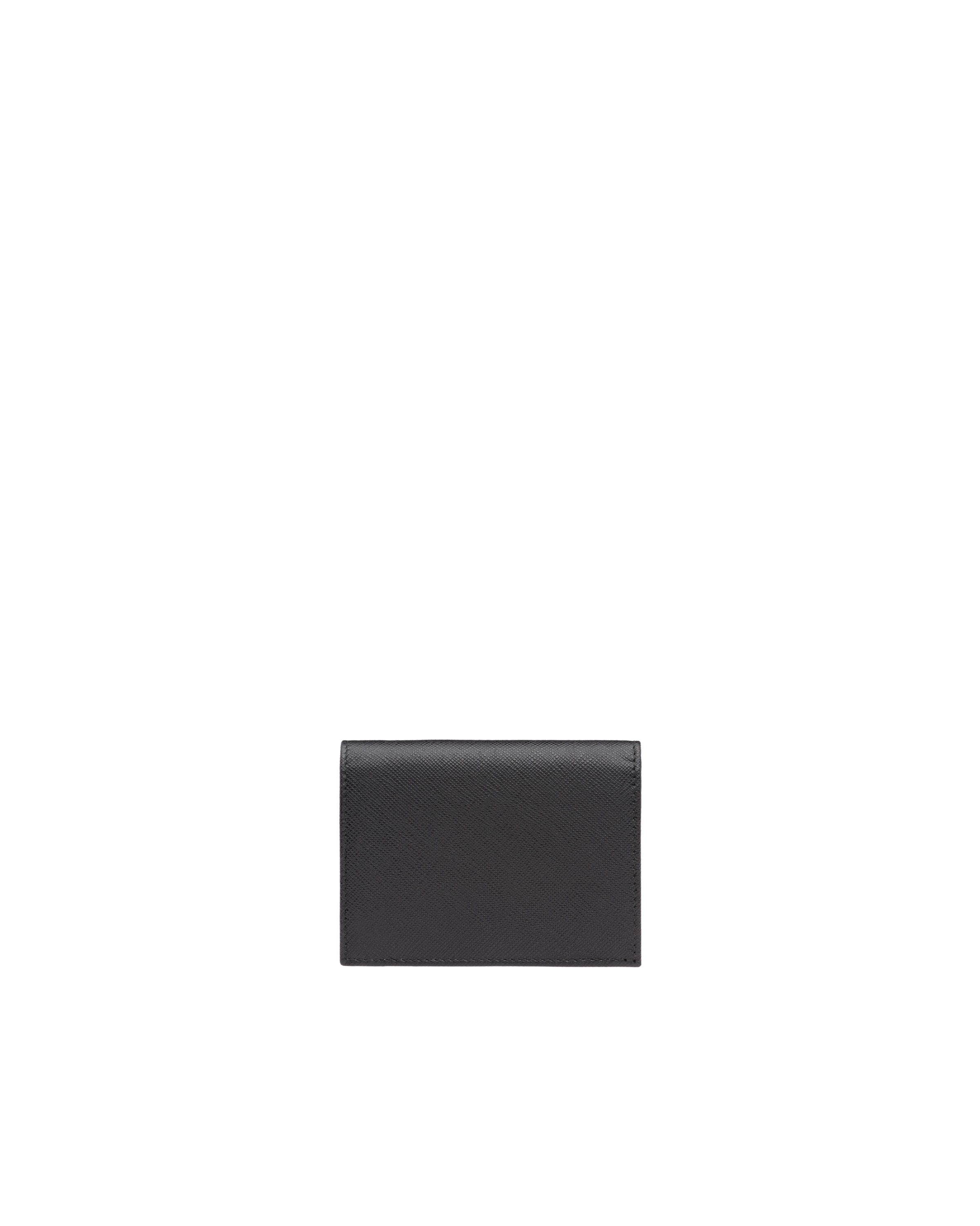 Prada Small Saffiano Leather Wallet In Black