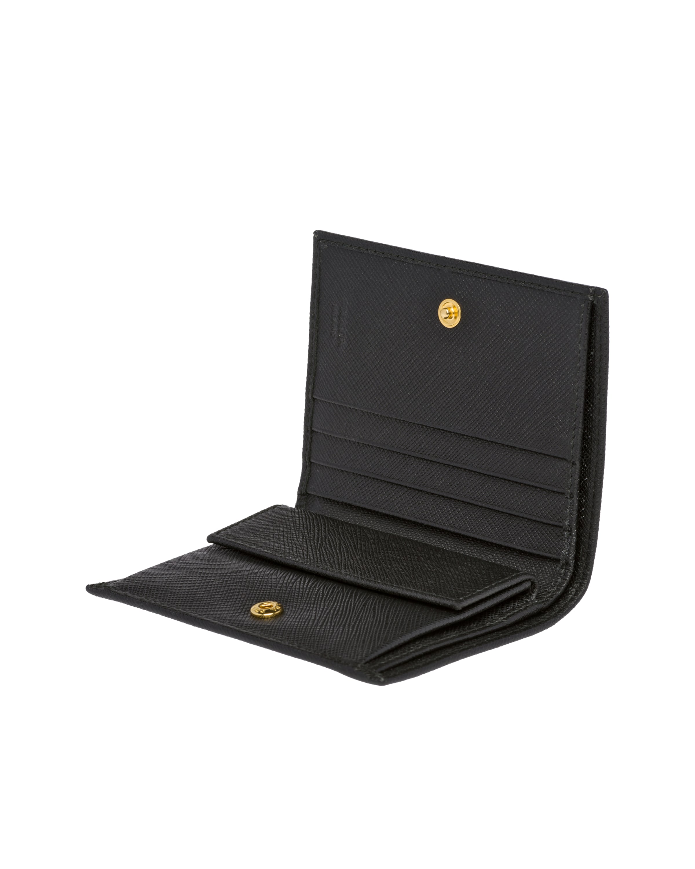 Prada Small Saffiano Leather Wallet In Black