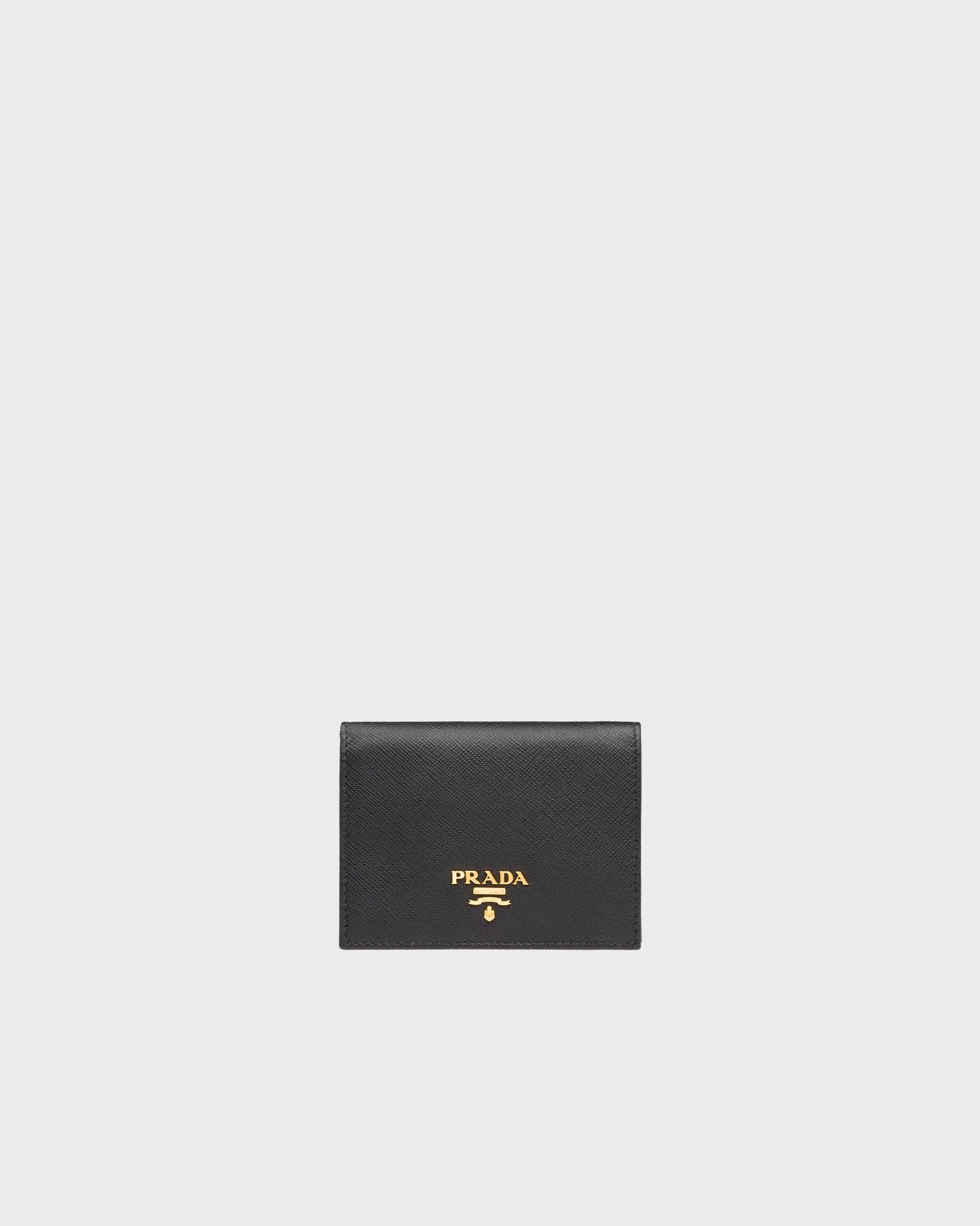 PRADA Safiano Logo compact wallet Bifold Wallet 1MV204 Red