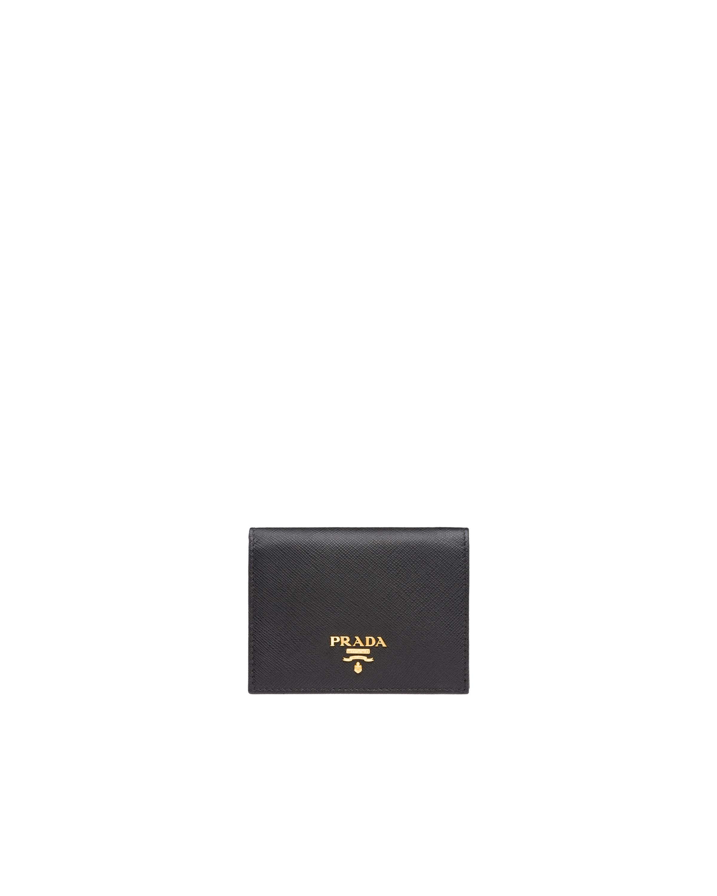 Prada Small Saffiano Leather Wallet In Black
