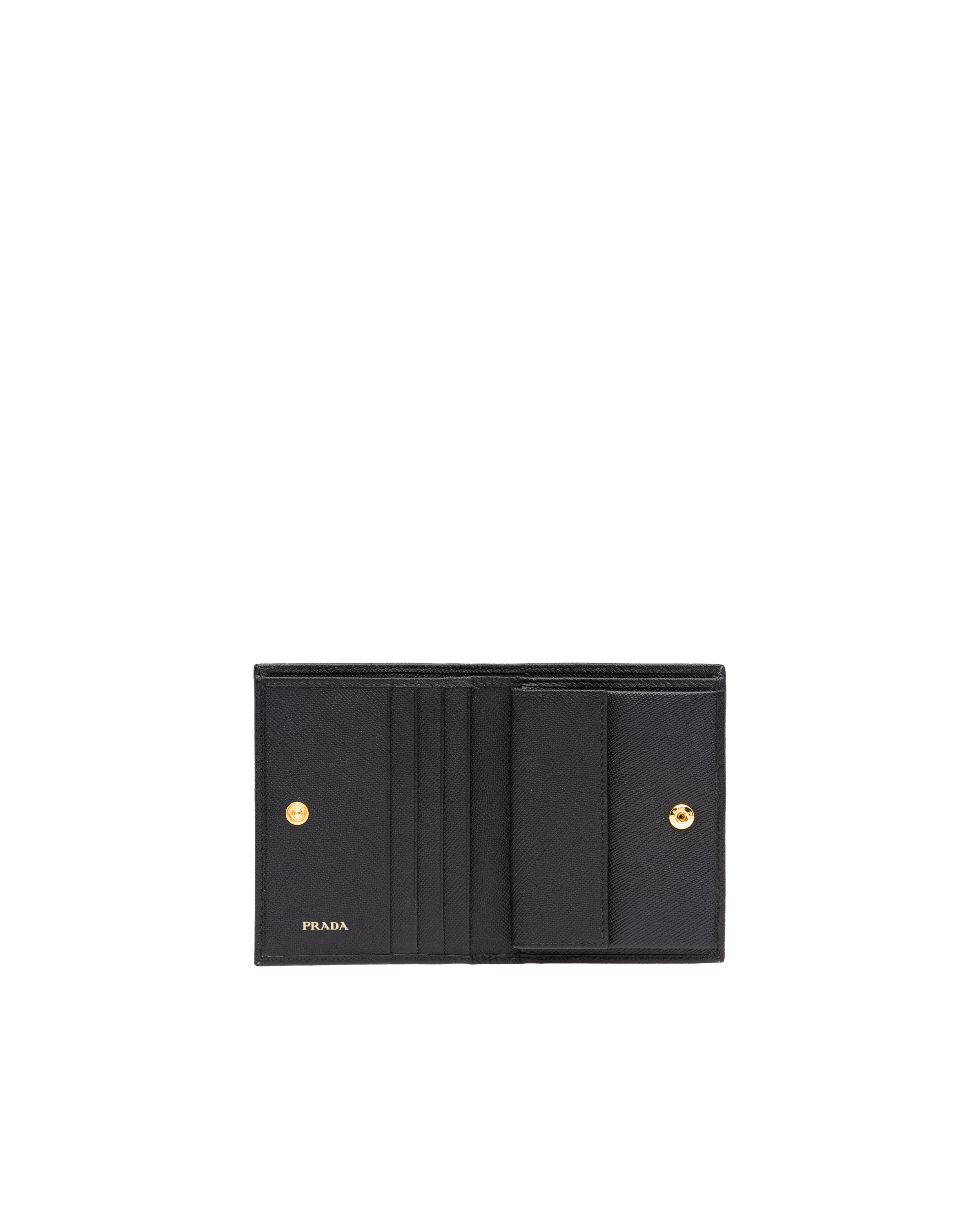 Black Small Saffiano Leather Wallet PRADA