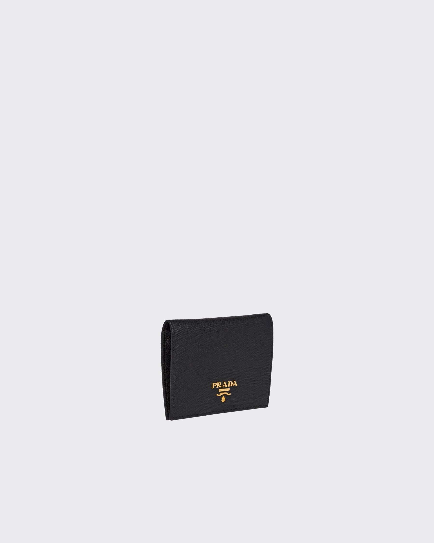 Black Small Saffiano Leather Wallet | PRADA