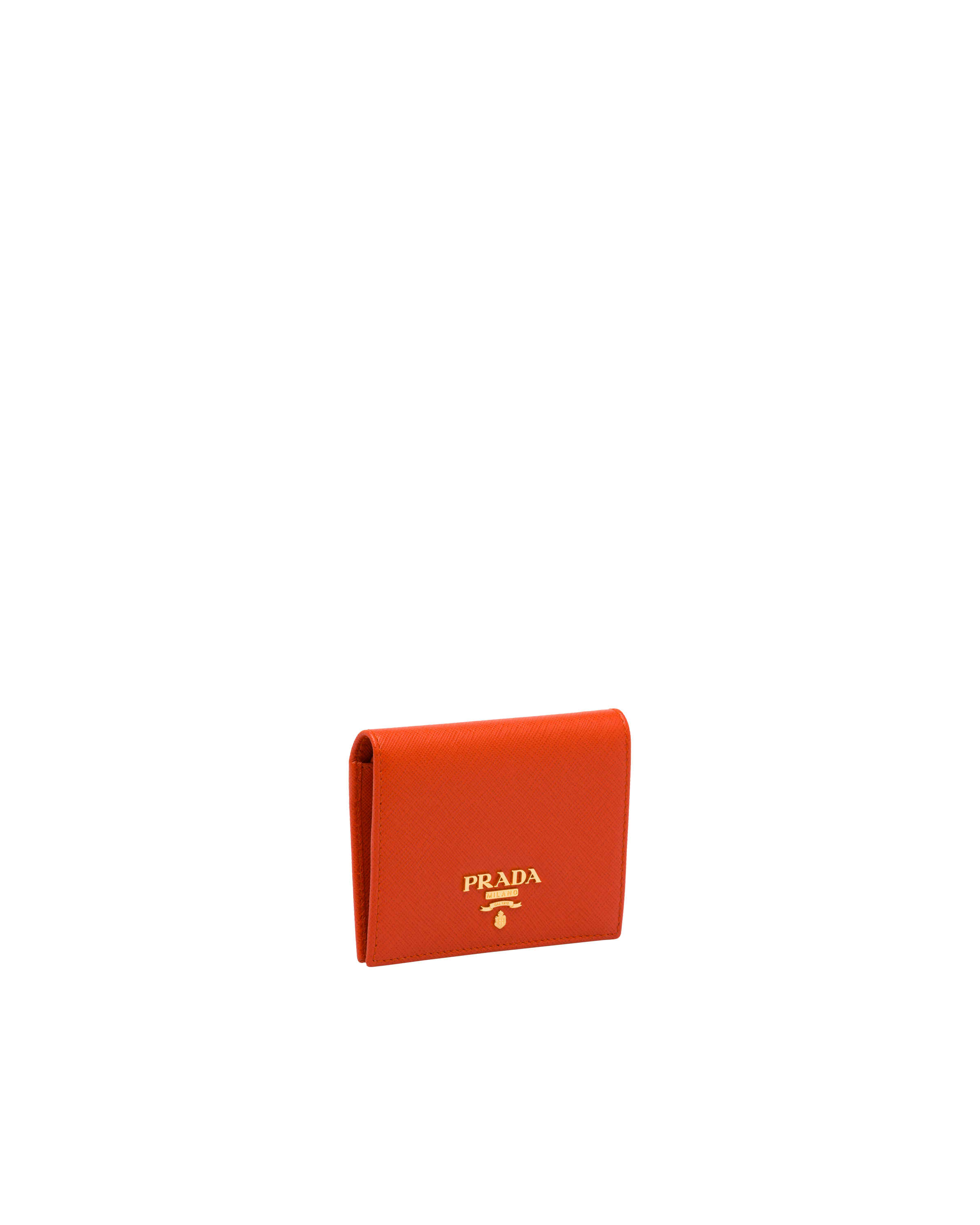 Prada outlet orange wallet