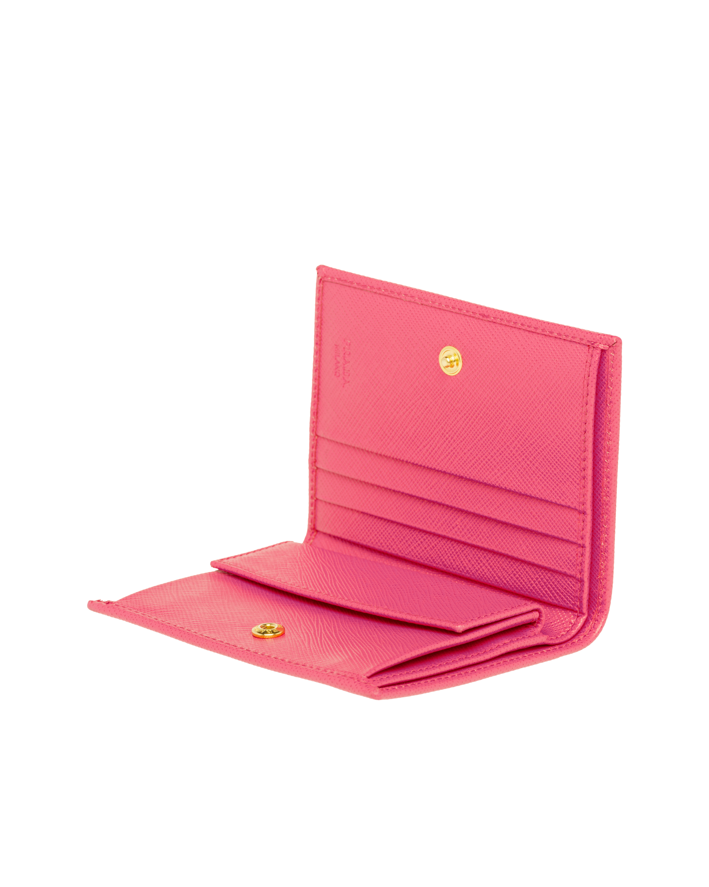 Peony Pink Small Saffiano Leather Wallet