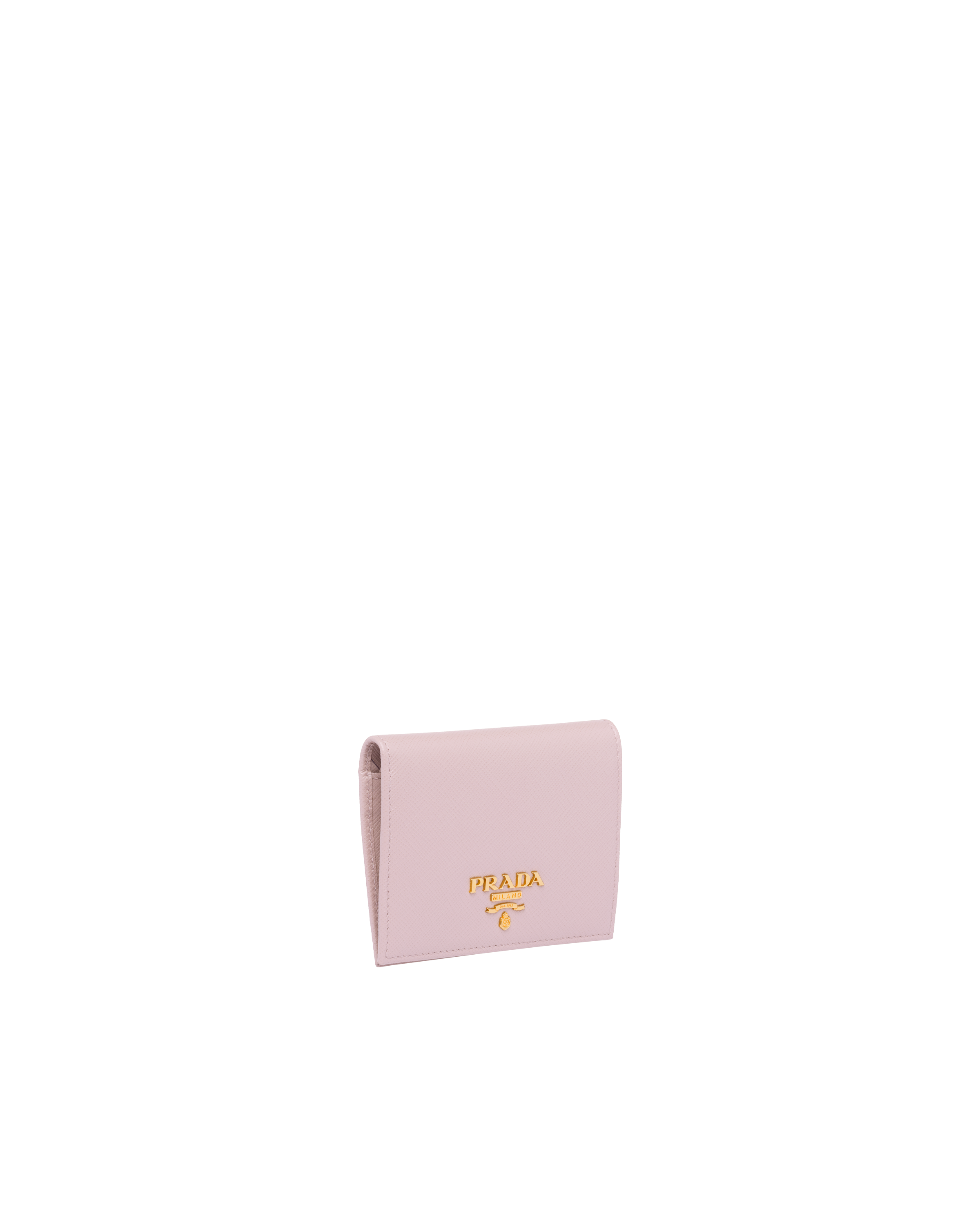 Alabaster Pink Small Saffiano Leather Wallet | Prada