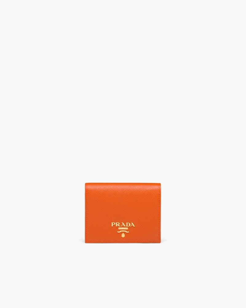 prada orange wallet