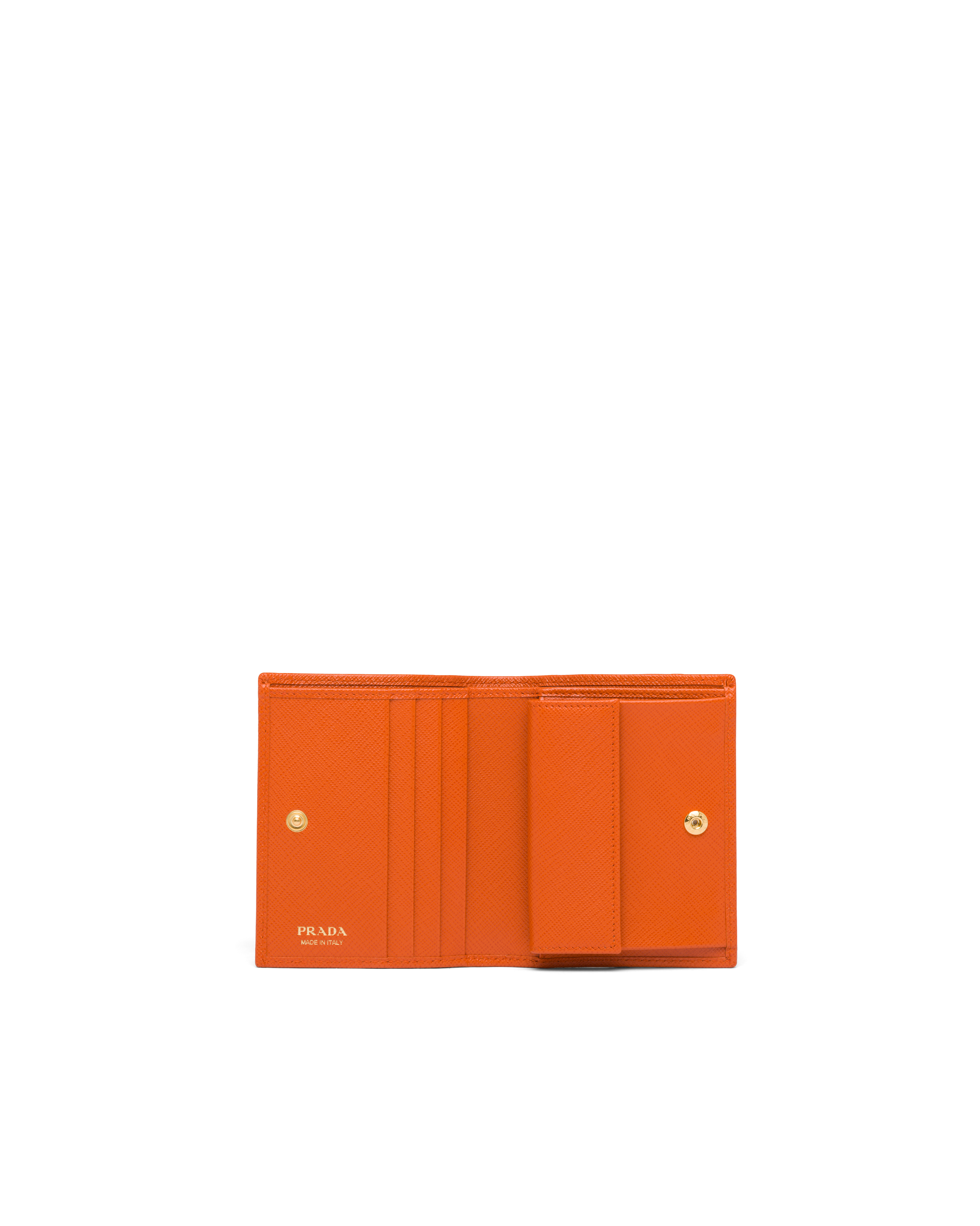 prada orange wallet