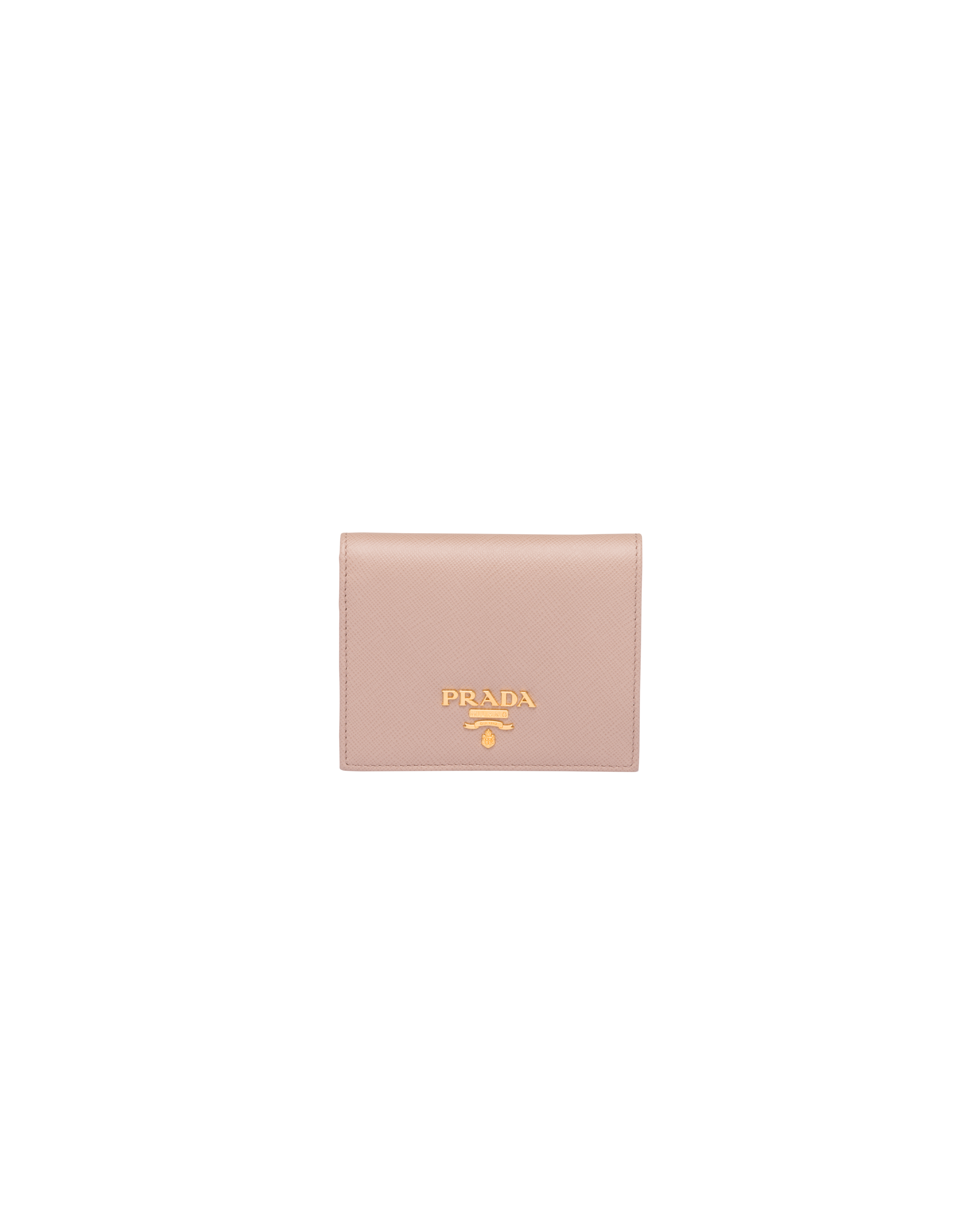 Prada Small Saffiano Leather Wallet In Pink