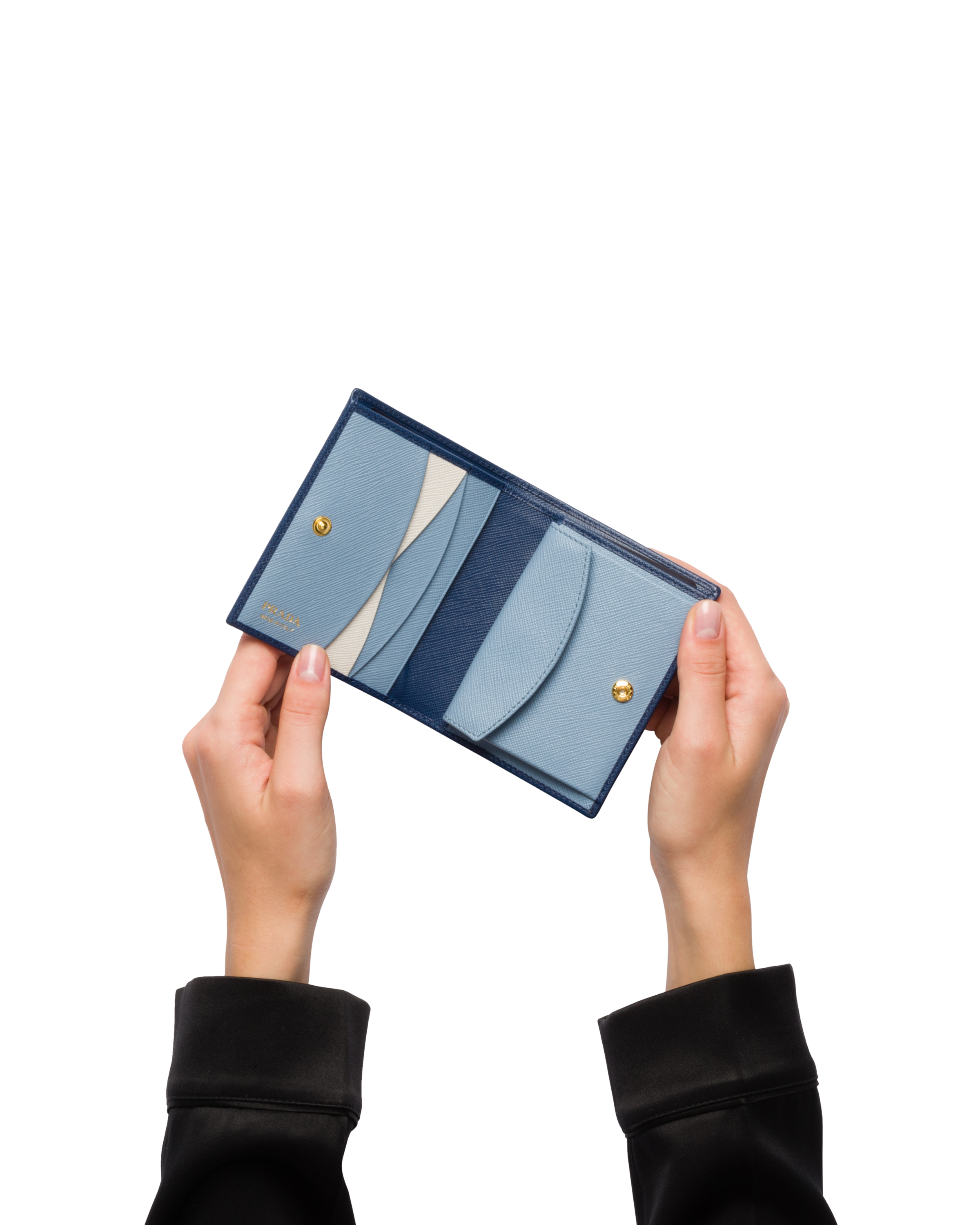 prada small leather wallet