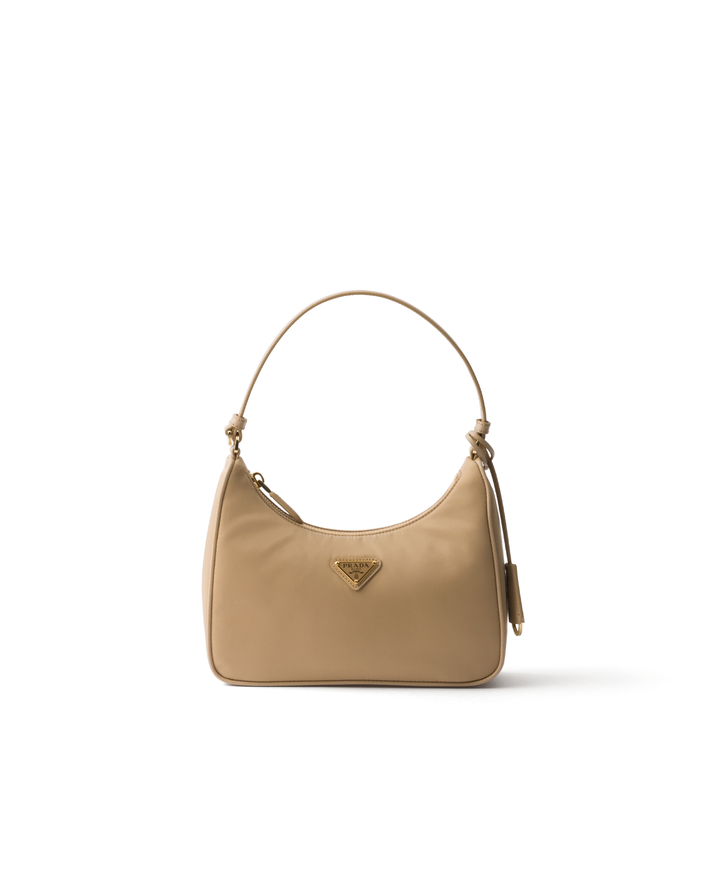 Mini Sac Prada Re-edition 2005 En Re-nylon , Femme, Camel
