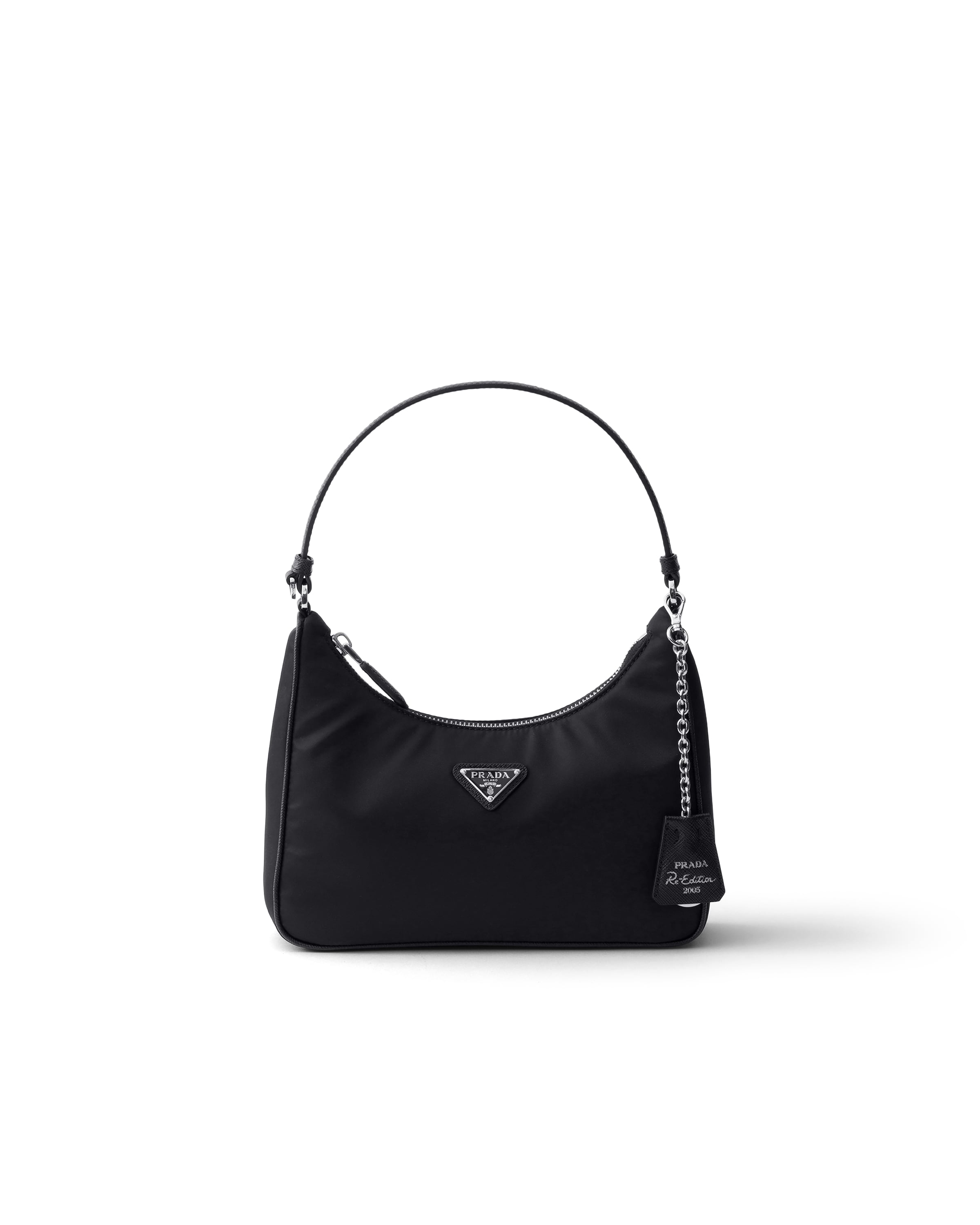 Prada Re-edition 2005 Re-nylon And Saffiano Mini Bag, Woman, Black