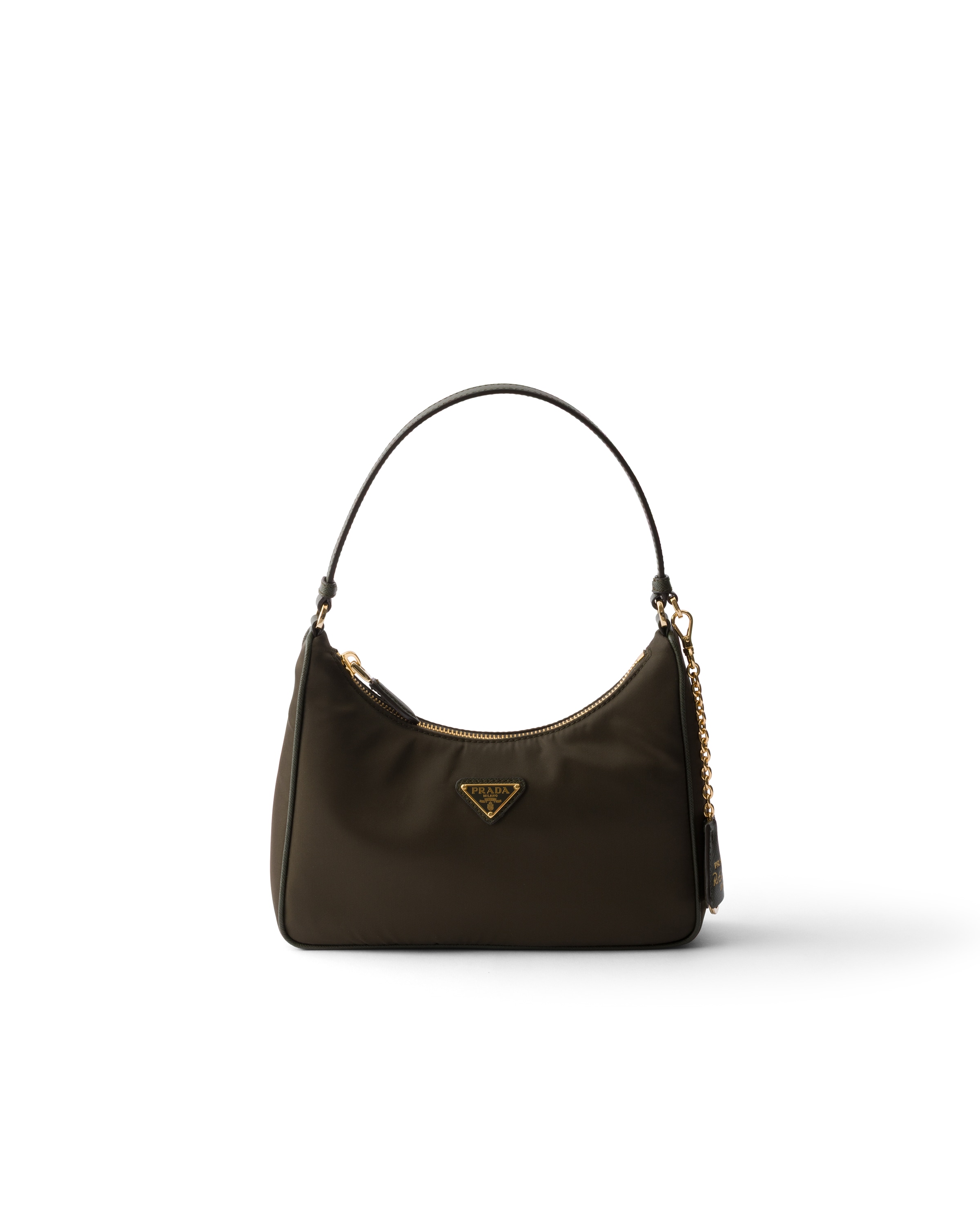 Prada Re-edition 2005 Re-nylon And Saffiano Mini Bag, Woman, Forest