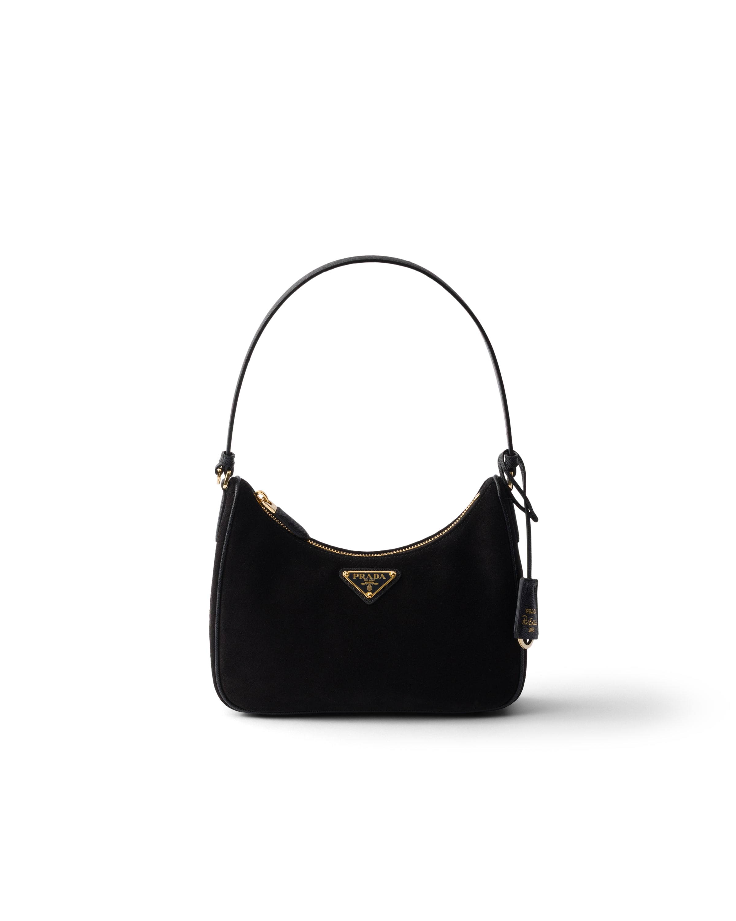 Prada Re-edition 2005 Suede Mini-bag, Woman, Black