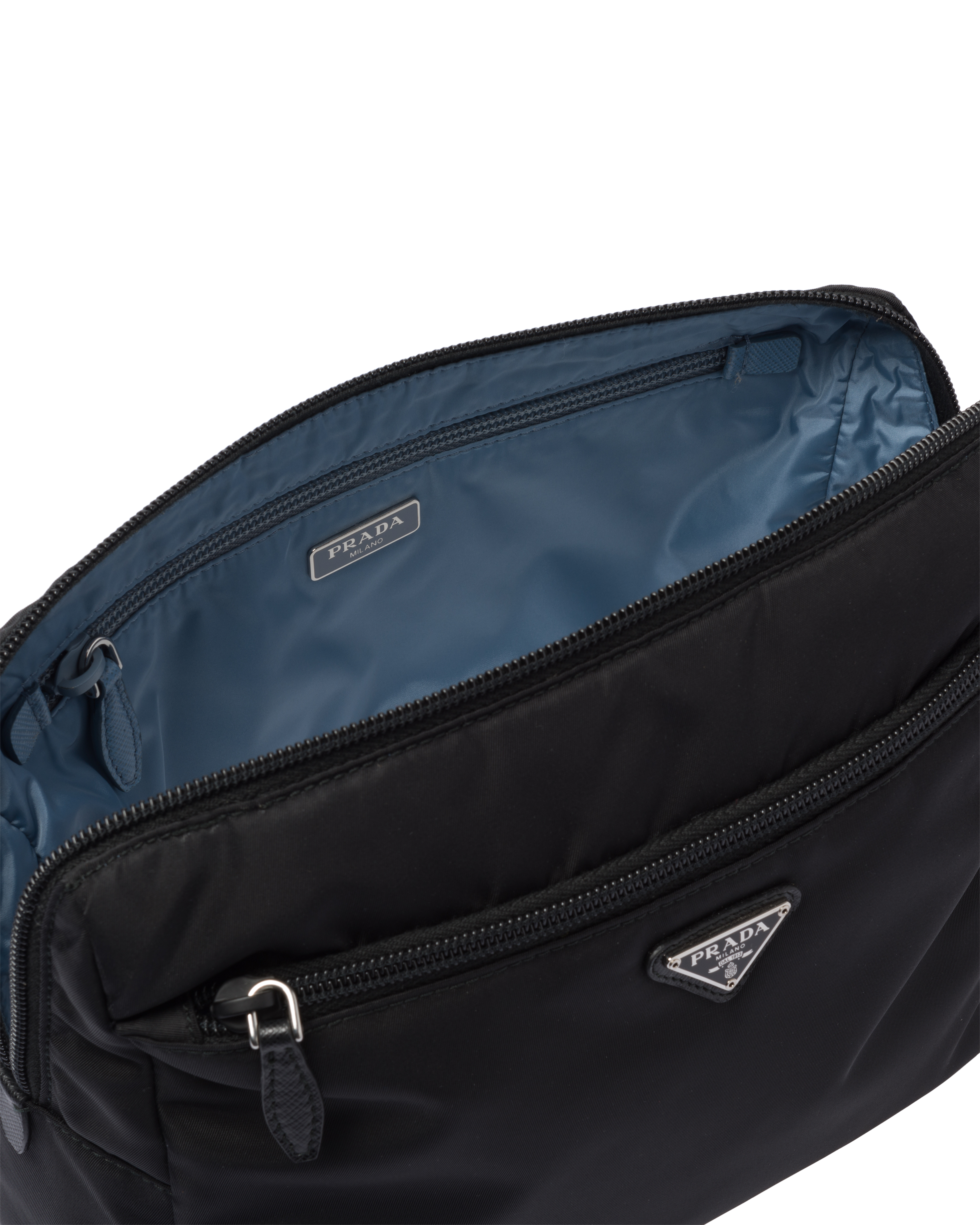 Prada black zip travel pouch on sale