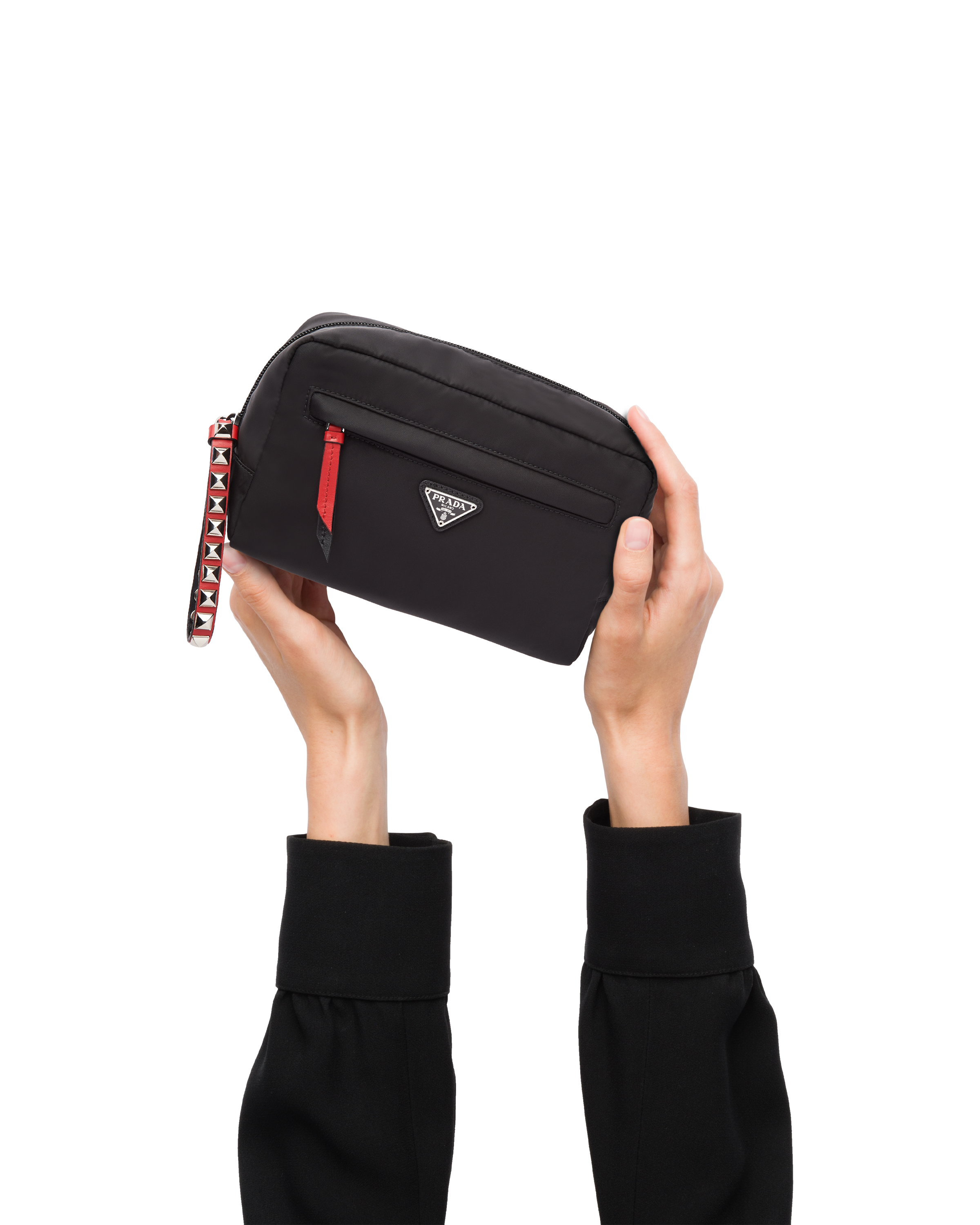 prada black nylon pouch