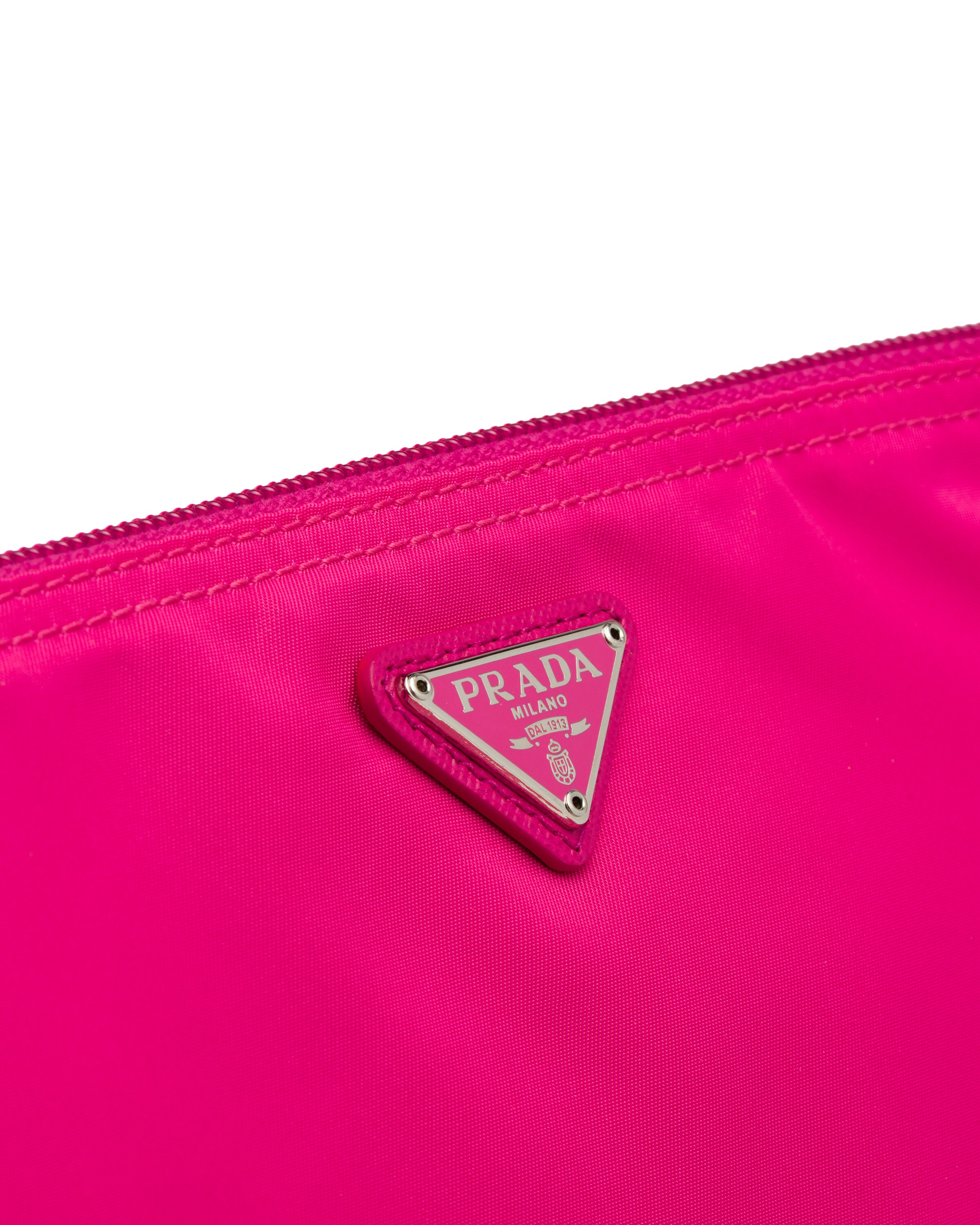 Hibiscus Nylon Pouch Prada