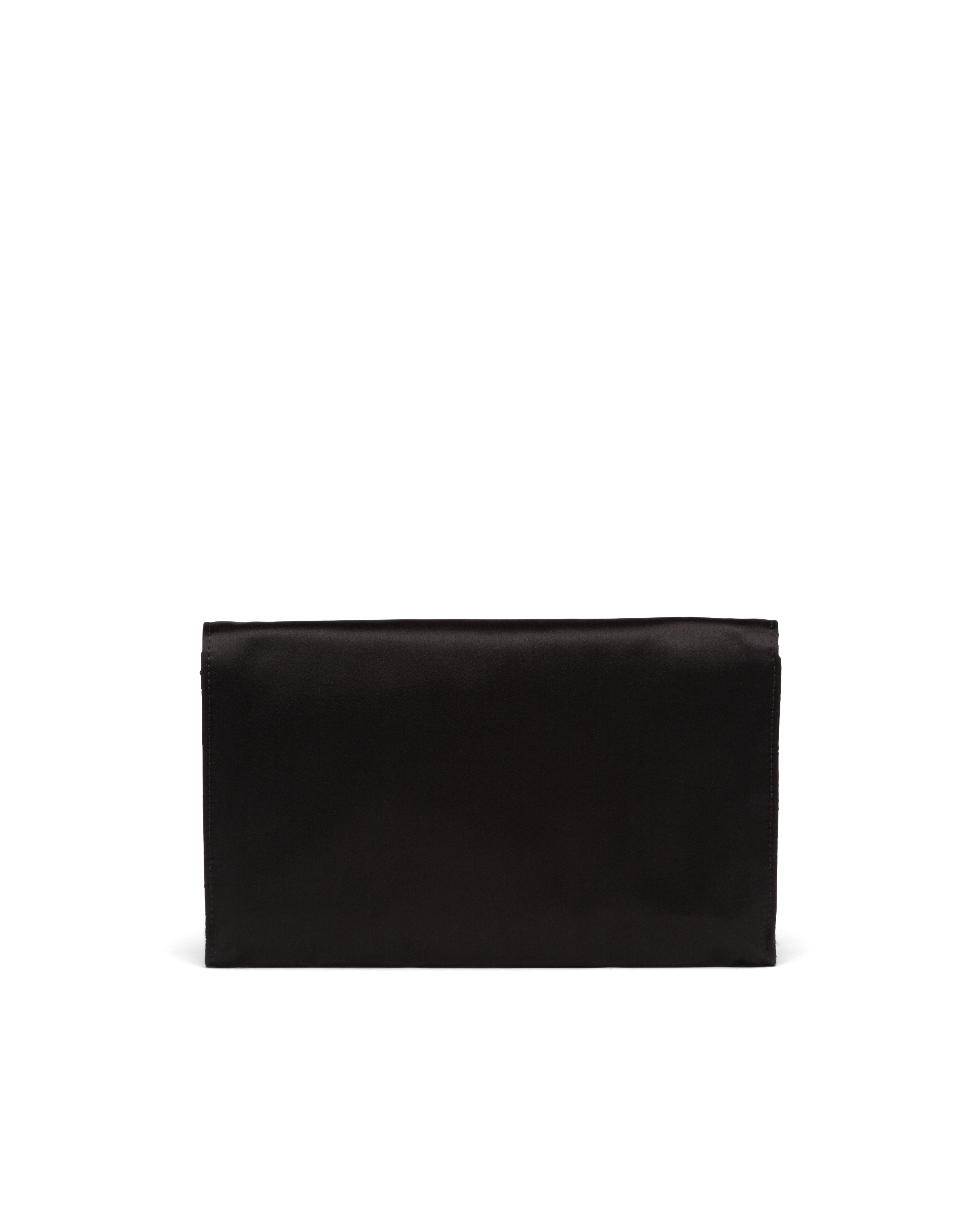 Black Silk satin travel pouch Prada