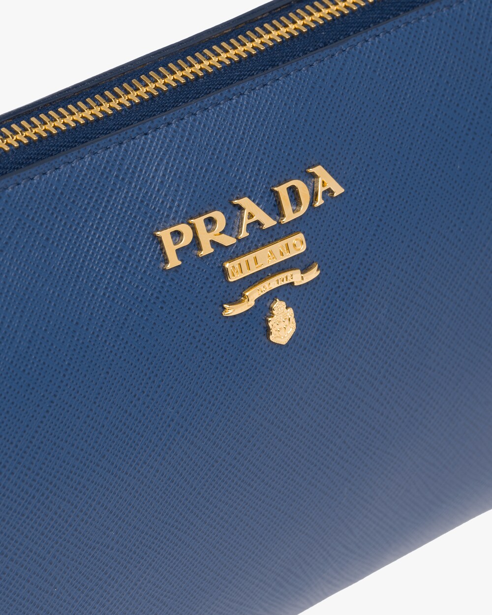 prada saffiano bluette