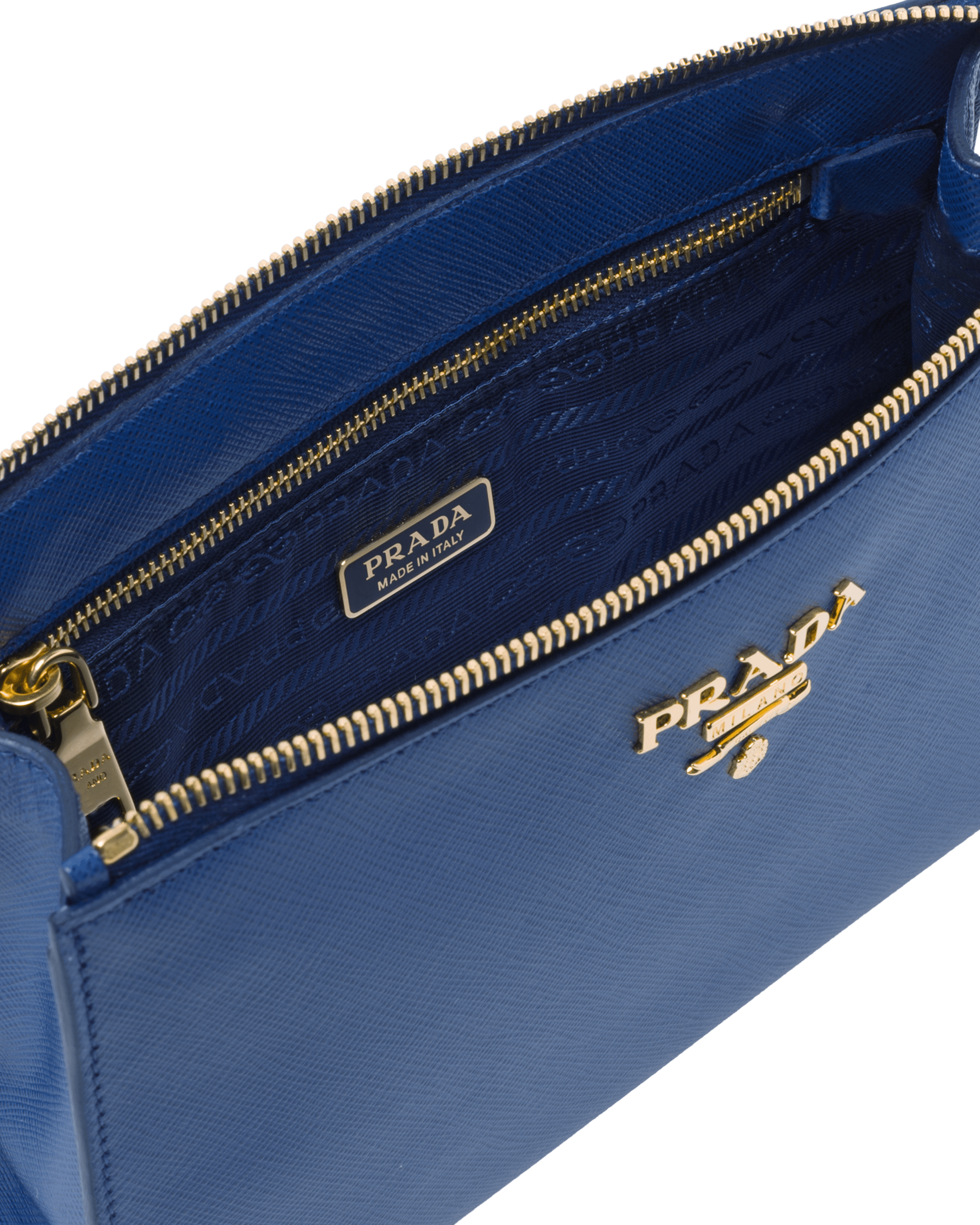 prada blue clutch