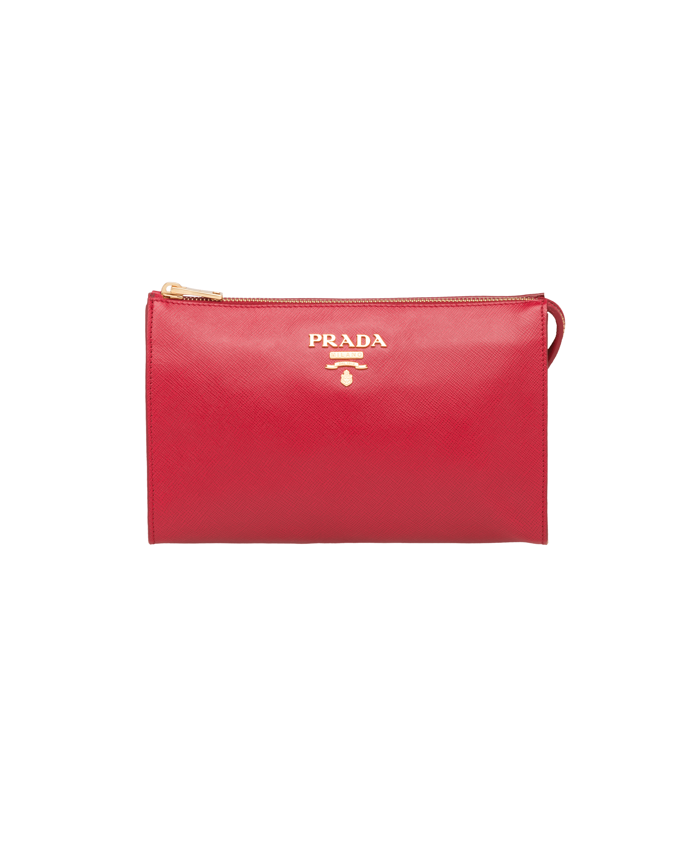 prada logo clutch