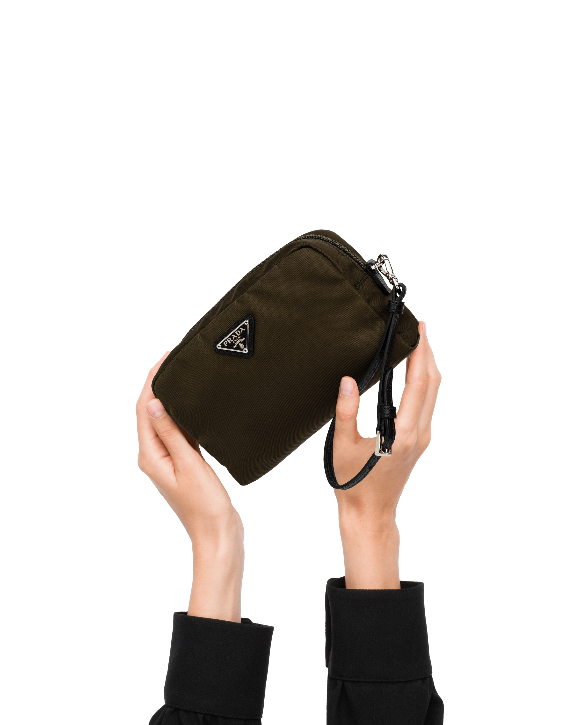 prada black nylon pouch