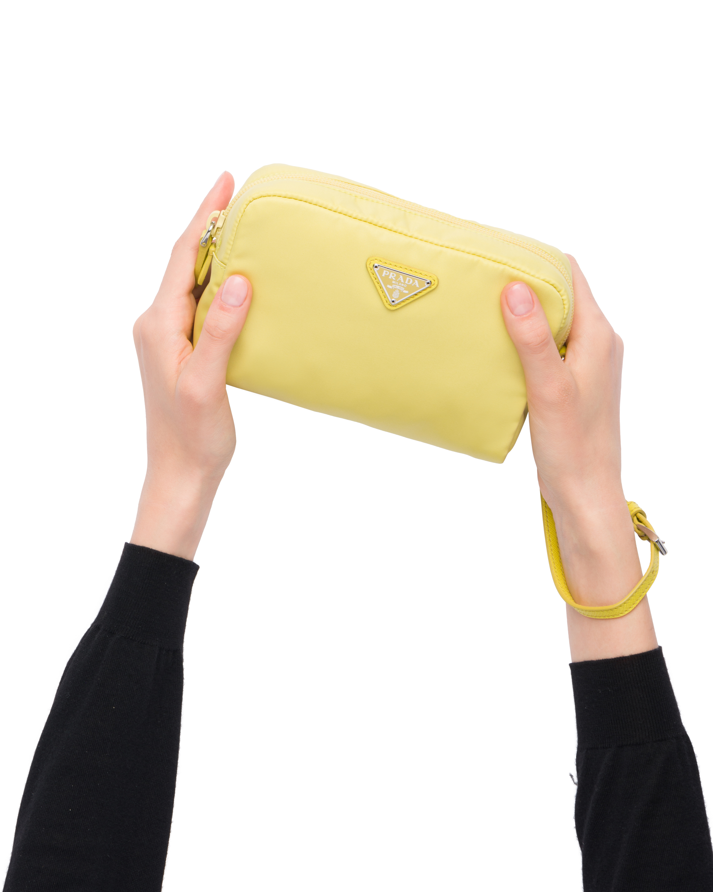 yellow prada wallet