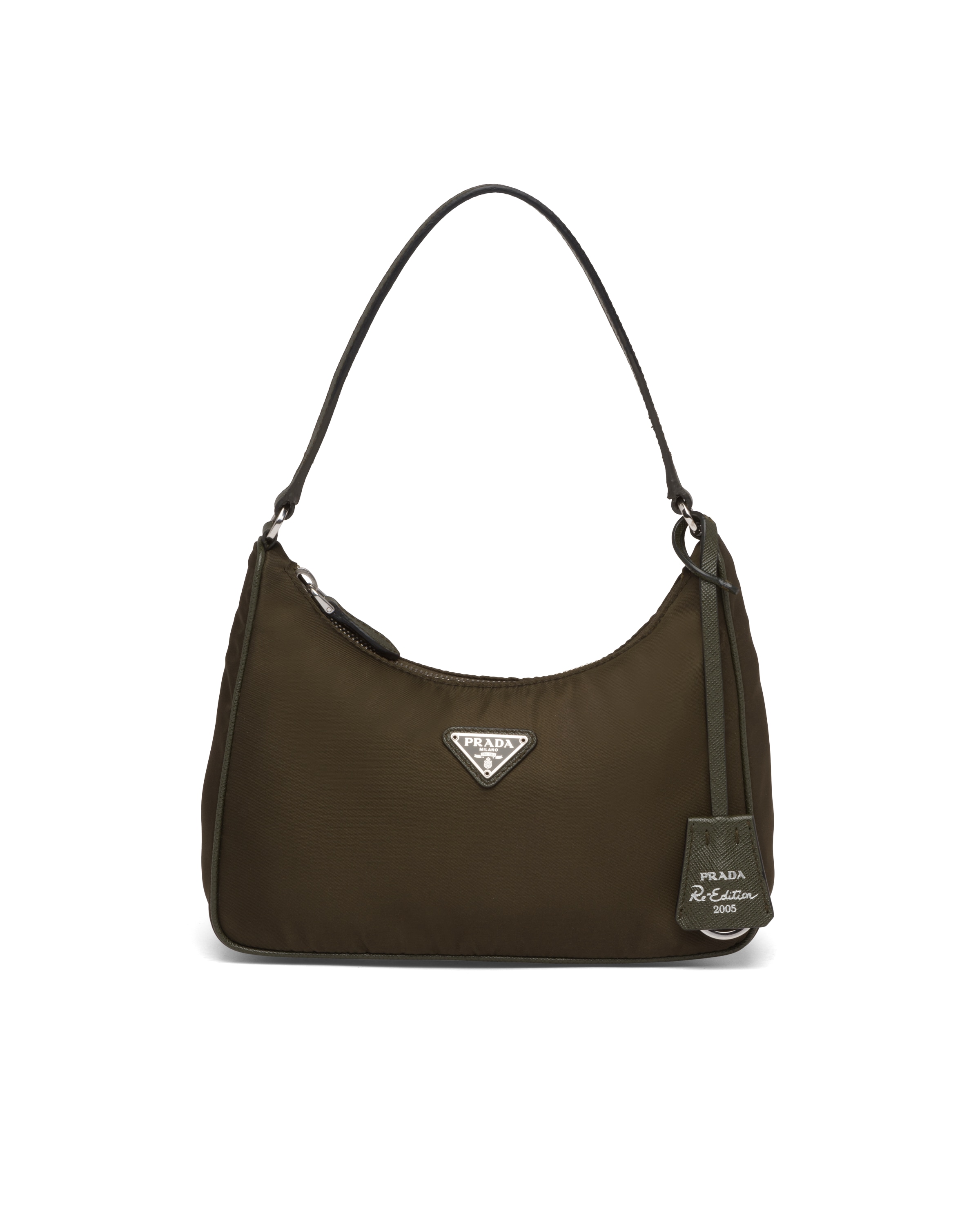 Camouflage Green ReEdition 2005 Nylon Mini Bag Prada