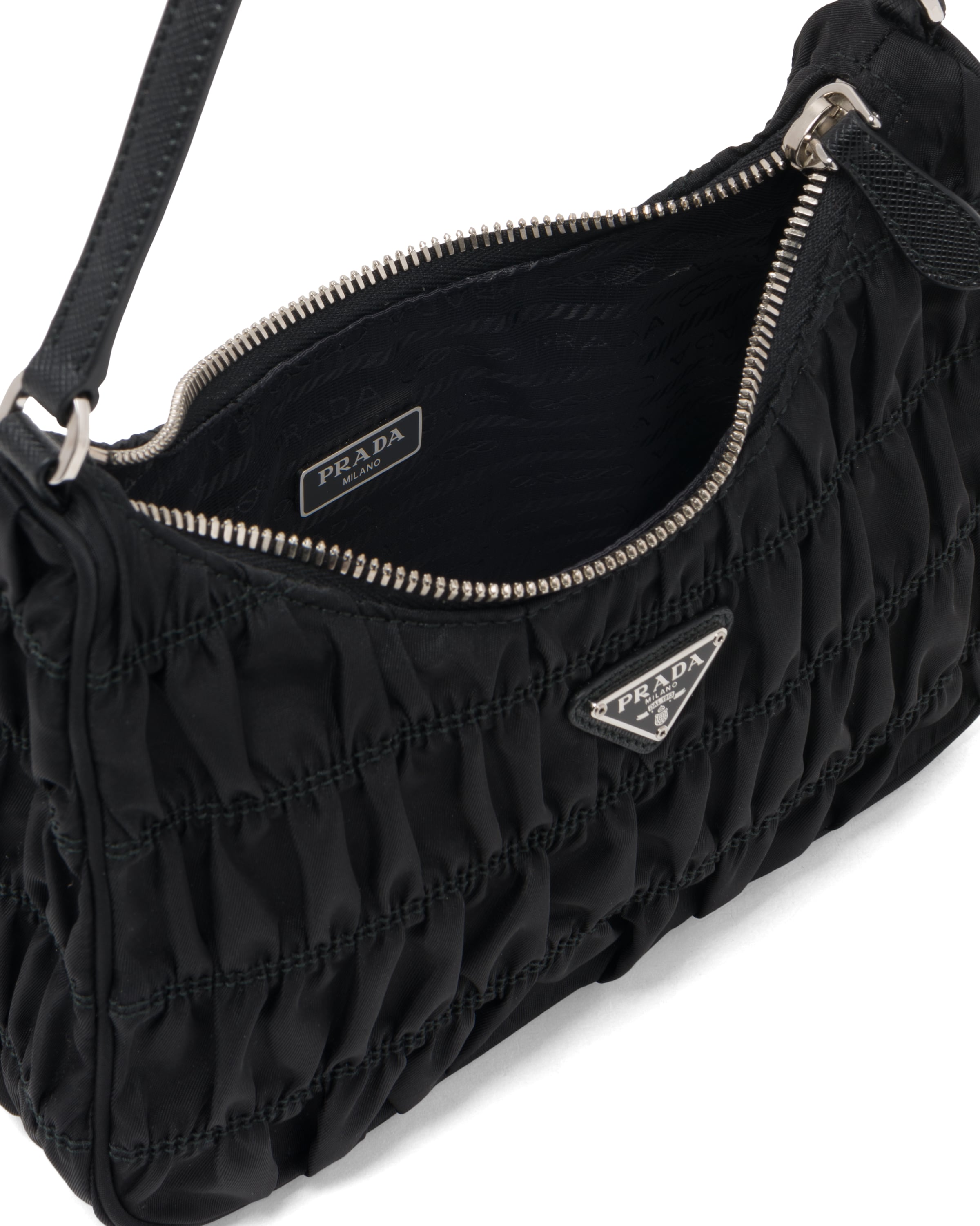 Black Nylon and Saffiano leather mini bag Prada