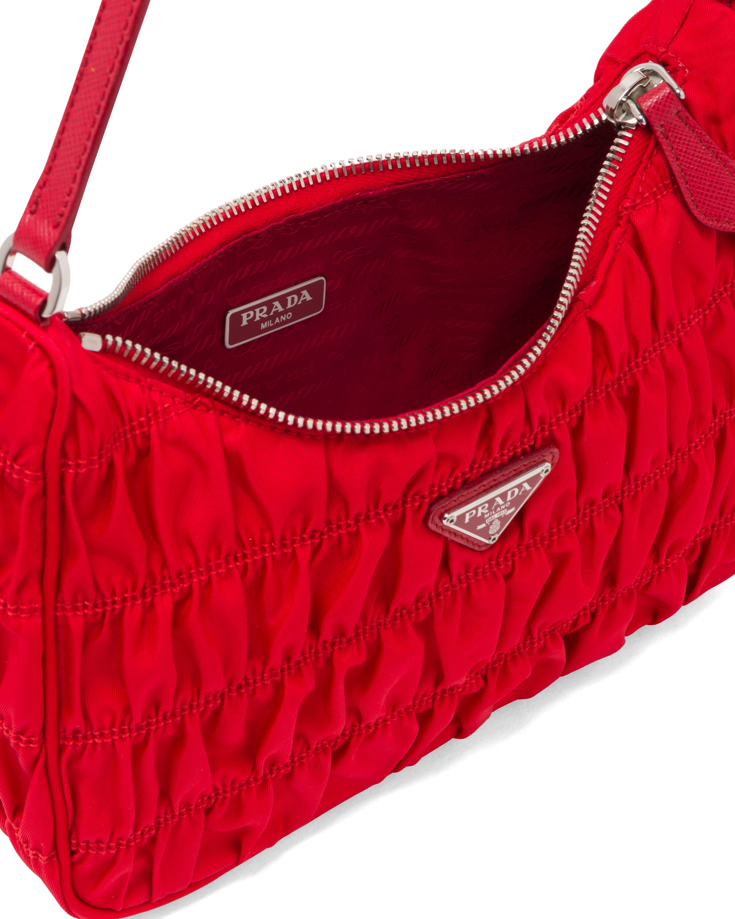 Nylon and Saffiano leather mini bag Prada