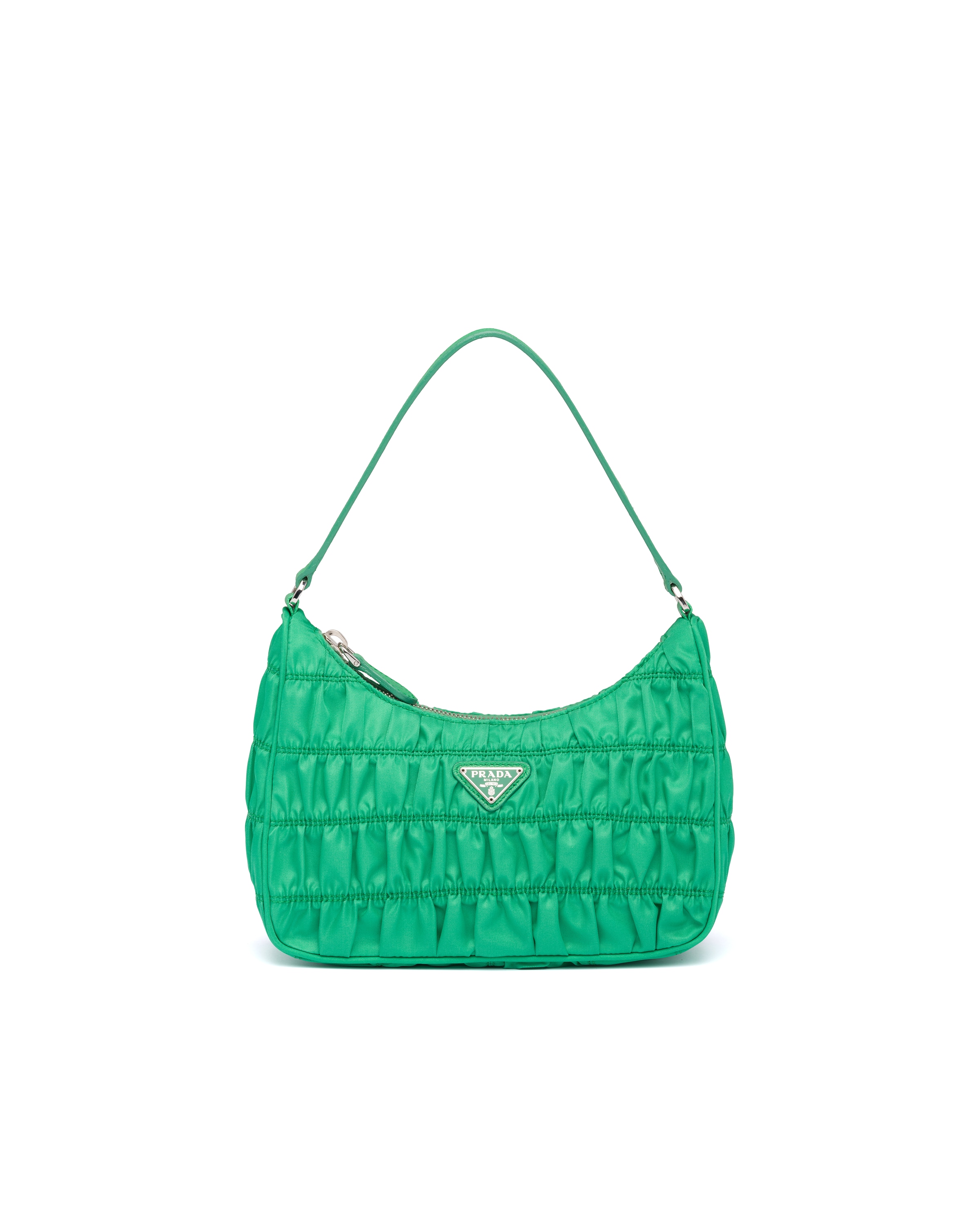 Mint Green Nylon and Saffiano leather mini bag Prada