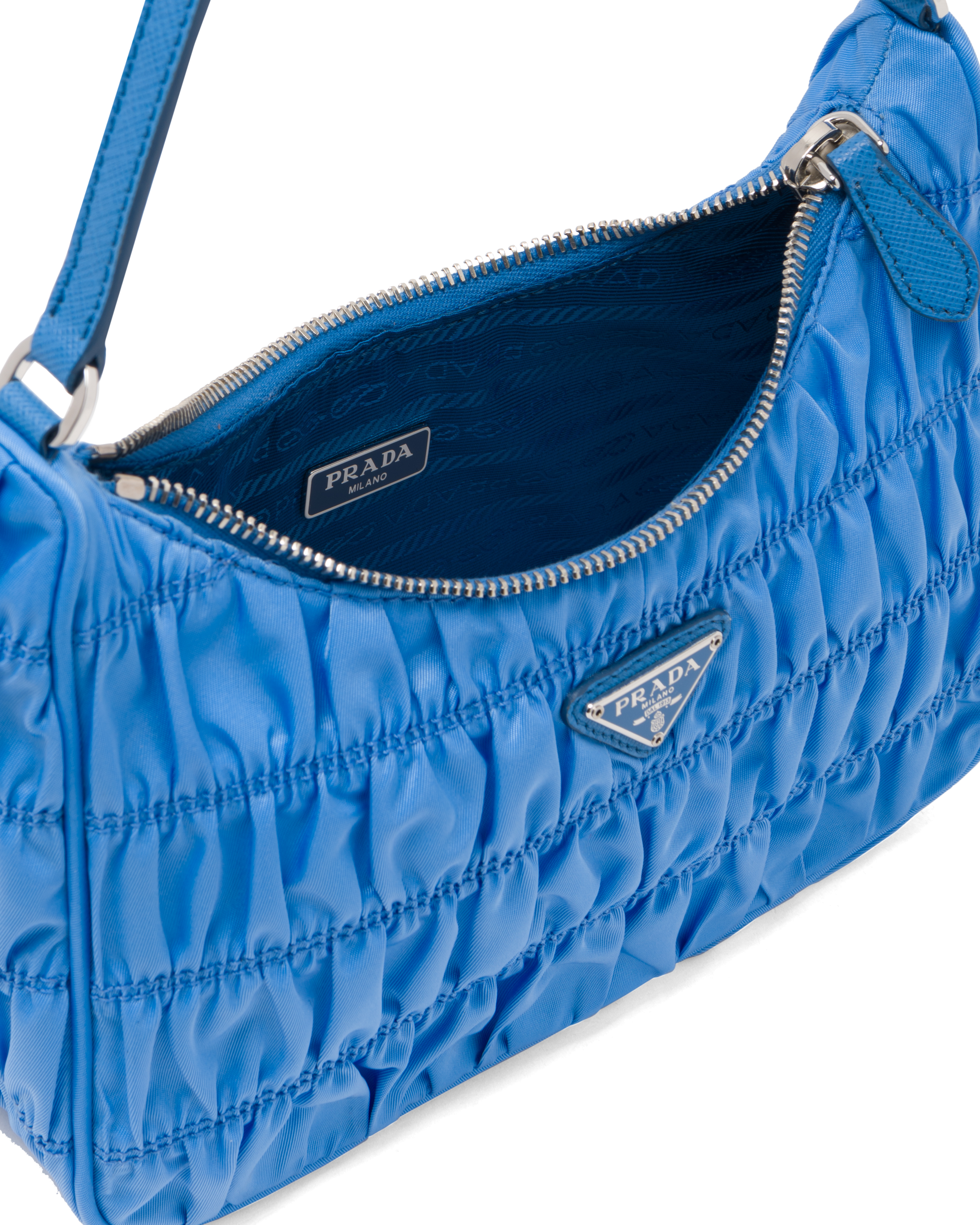 blue prada shoulder bag
