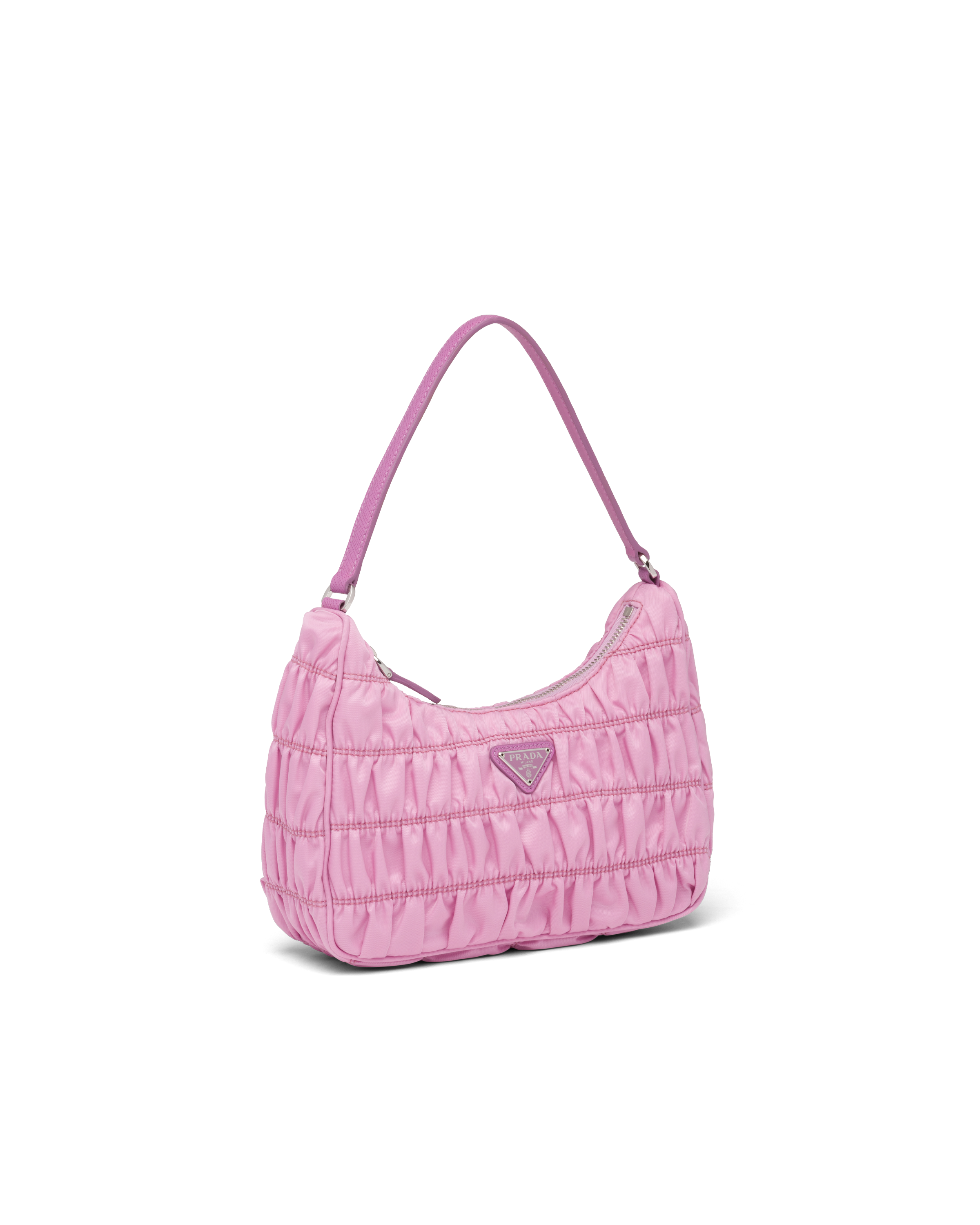 nylon and saffiano leather mini bag prada