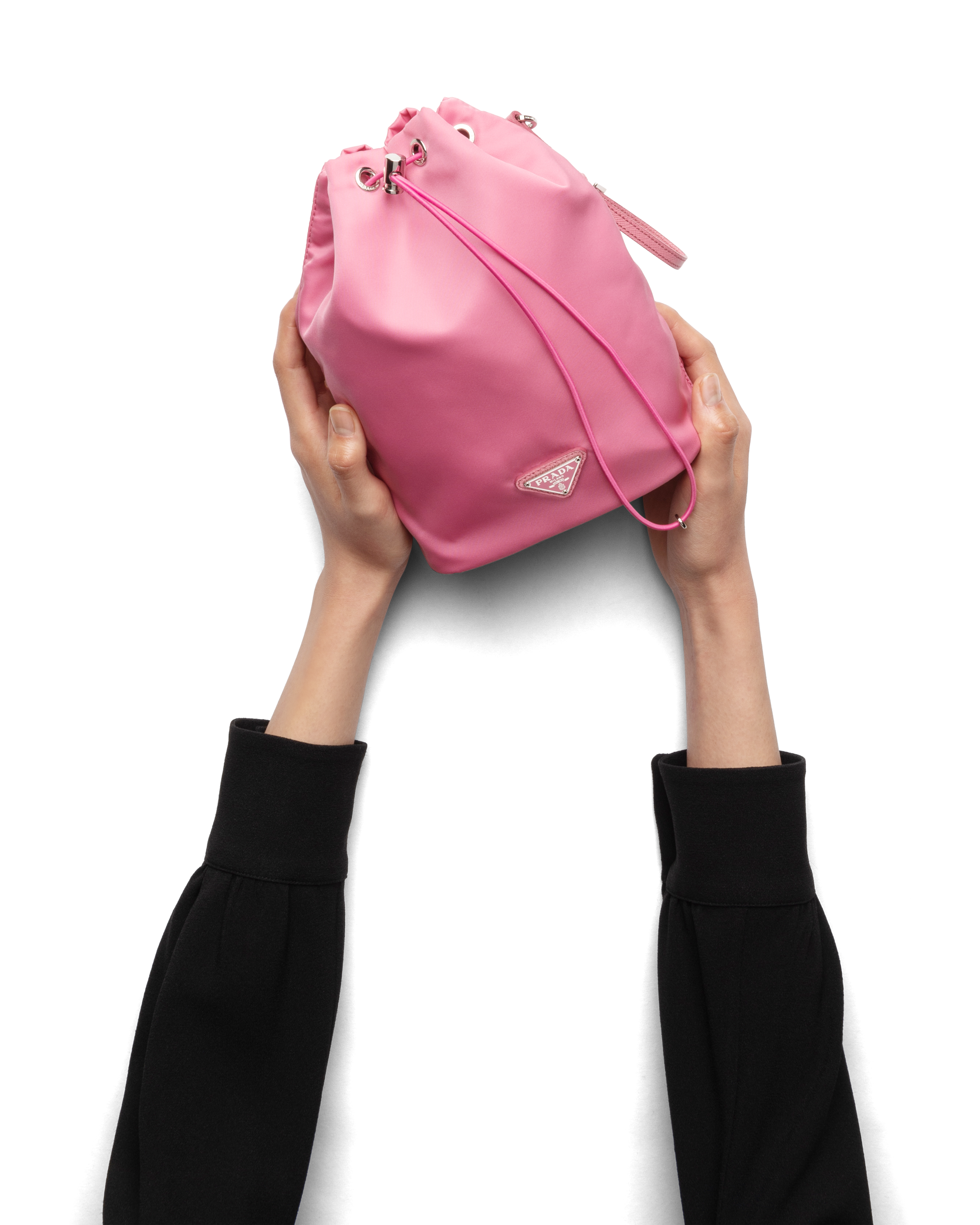 Prada pink nylon pouch hotsell