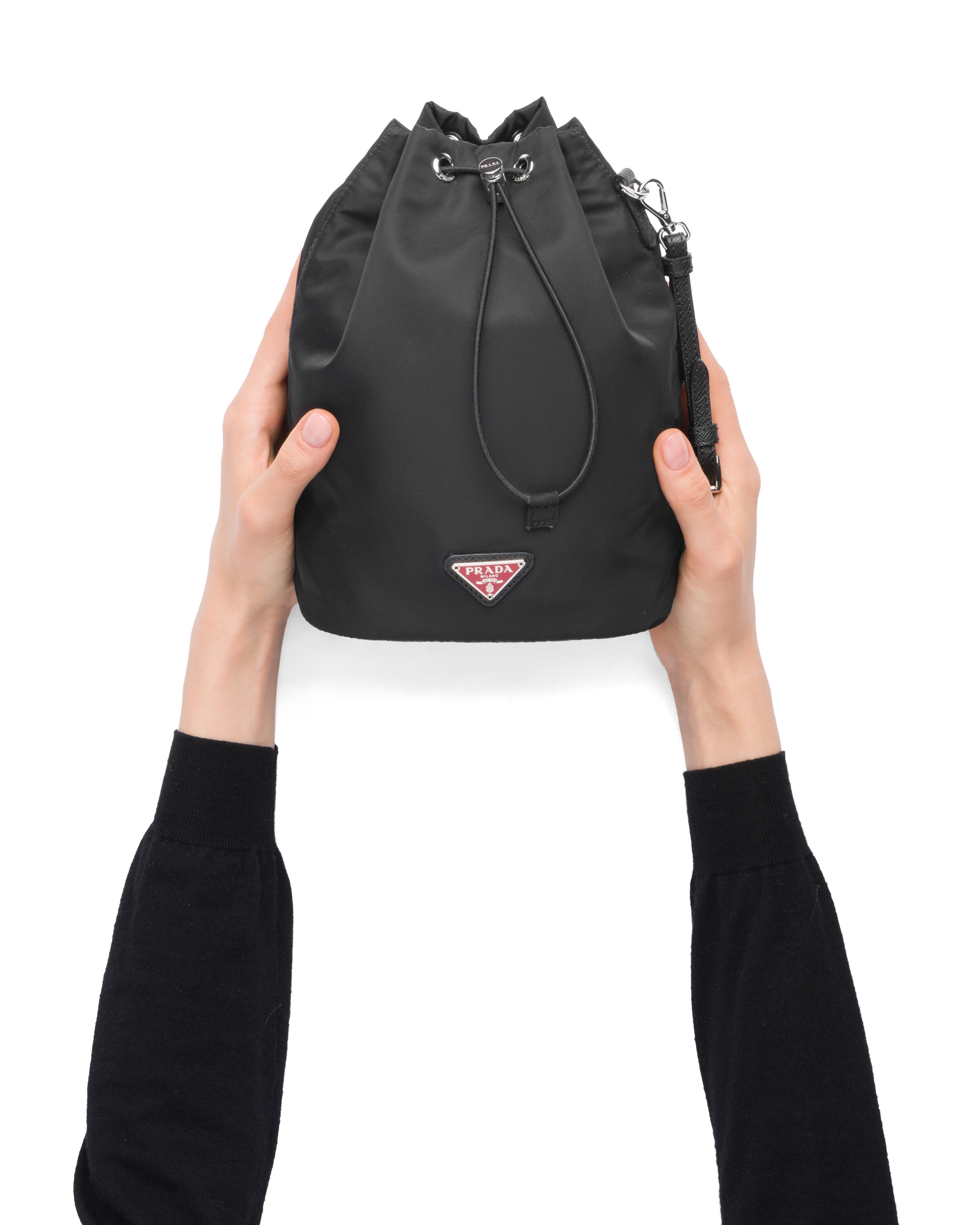 Black/red Nylon pouch Prada