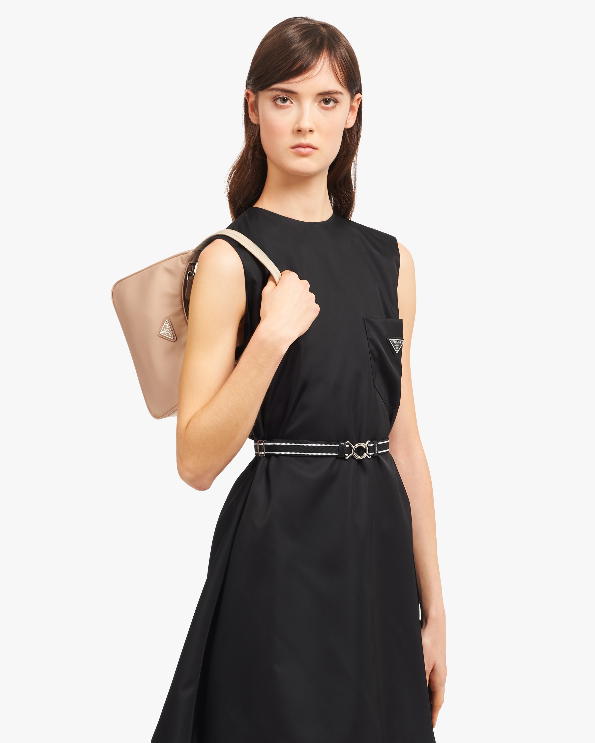 Cameo Beige ReEdition 2000 Nylon Mini Bag Prada