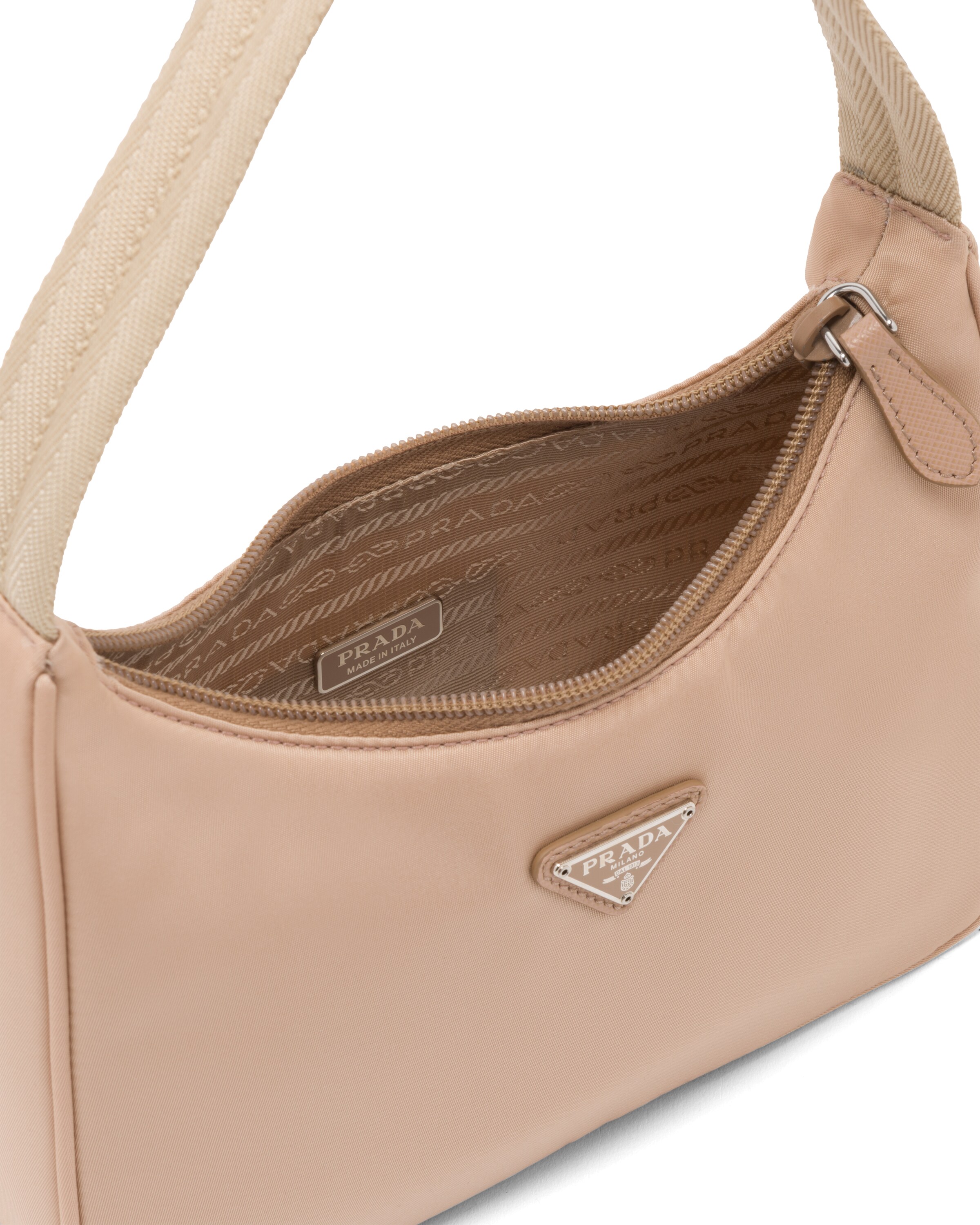 Cameo Beige ReEdition 2000 Nylon Mini Bag Prada